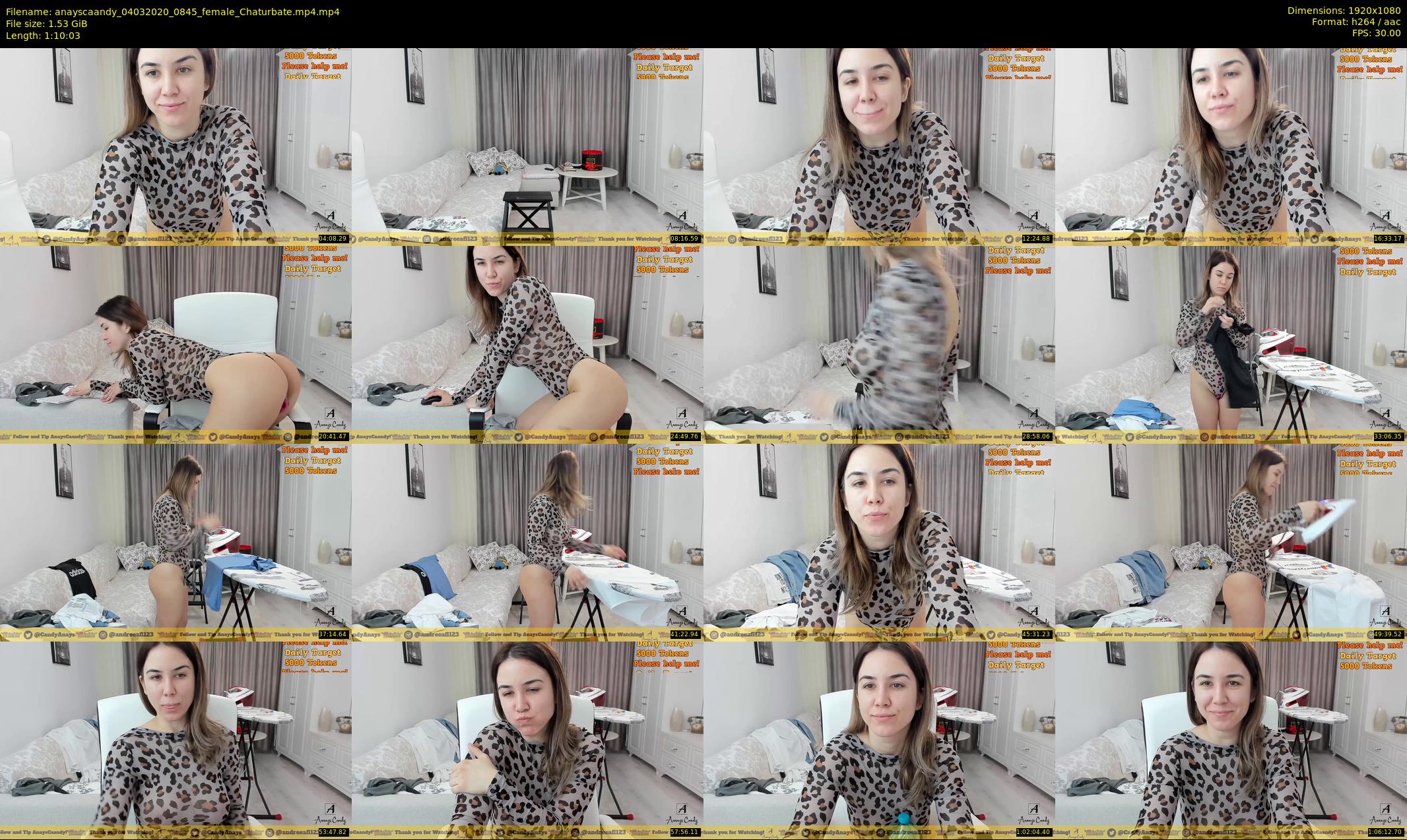 anayscaandy — 71 minute Chaturbate female cam show recording, 1080p, Mar 4, 2020