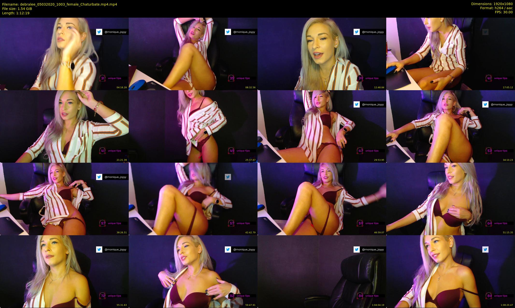 debralee — 73 minute Chaturbate female cam show recording, 1080p, Mar 5, 2020