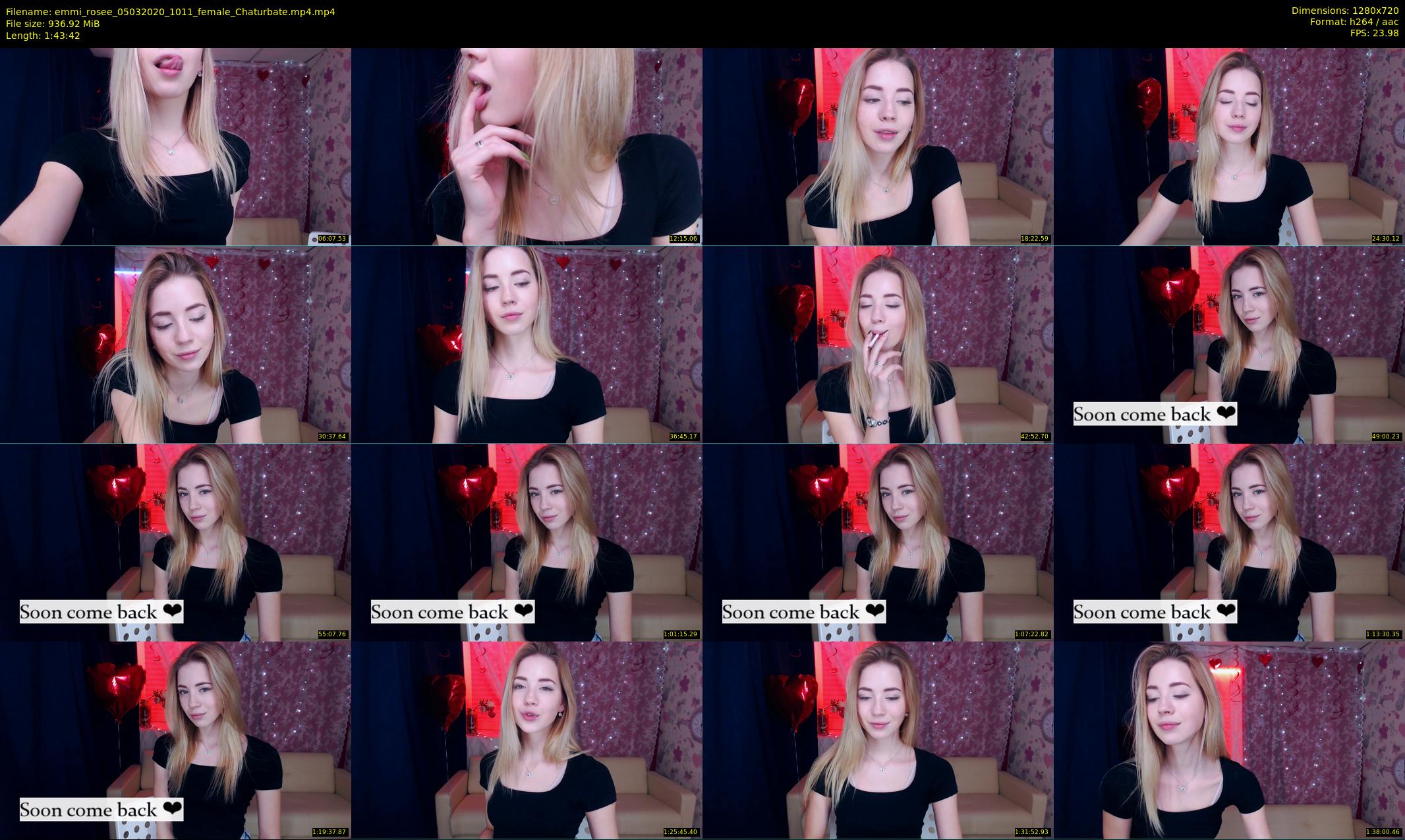 emmi_rosee — 104 minute Chaturbate female cam show recording, 720p, Mar 5, 2020