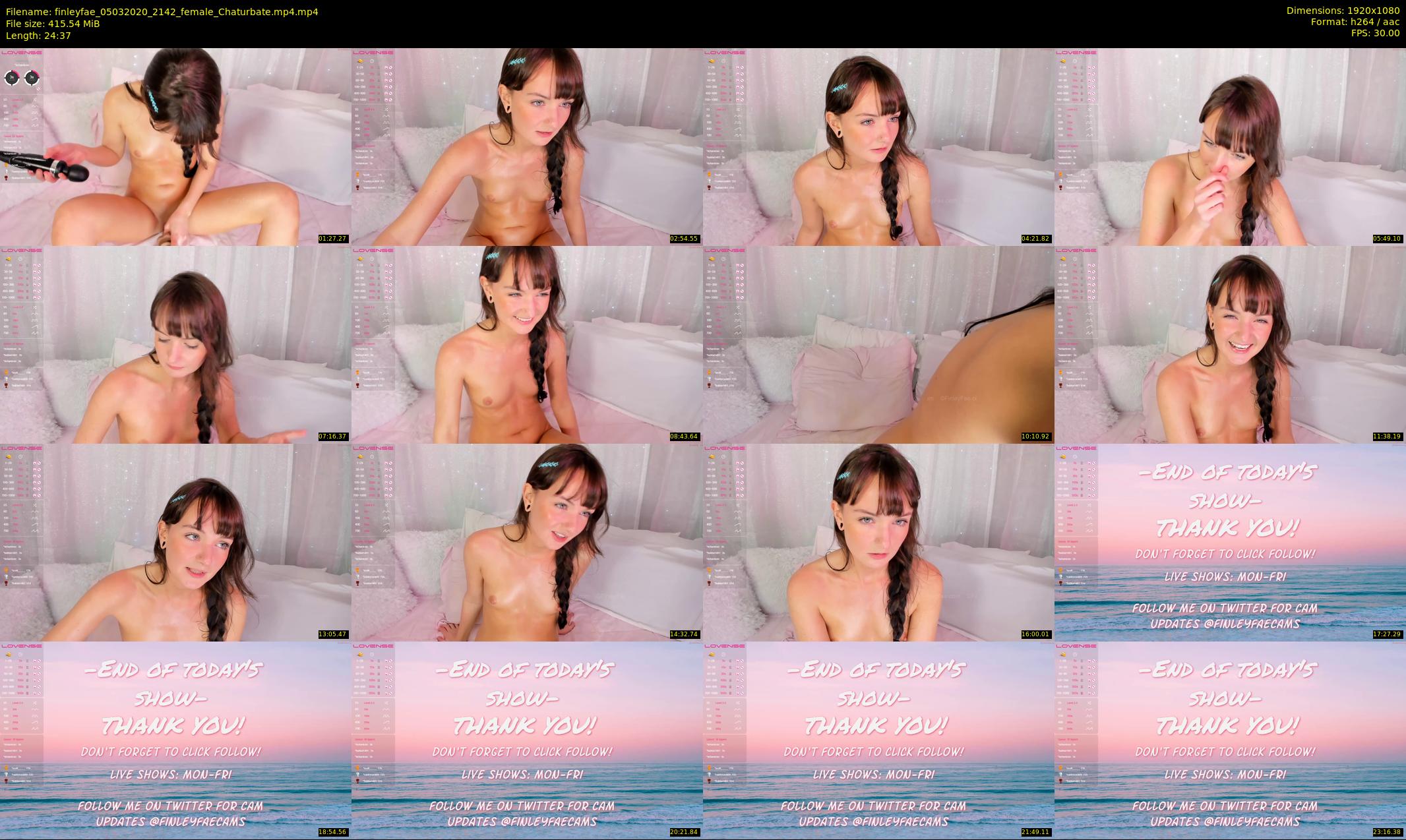 finleyfae — 25 minute Chaturbate female cam show recording, 1080p, Mar 5, 2020