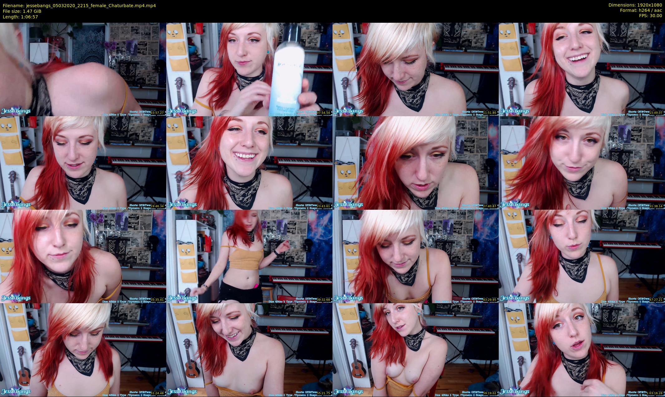 jessebangs — 67 minute Chaturbate female cam show recording, 1080p, Mar 5, 2020