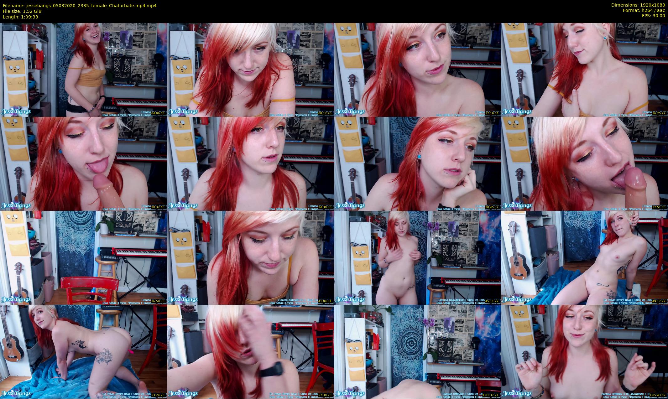 jessebangs — 70 minute Chaturbate female cam show recording, 1080p, Mar 5, 2020