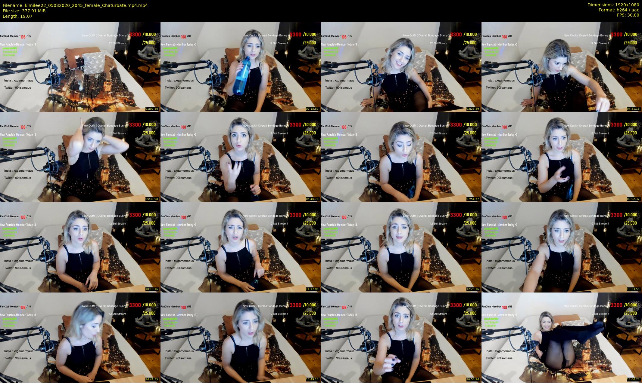 kimilee22 — 20 minute Chaturbate female cam show recording, 1080p, Mar 5, 2020