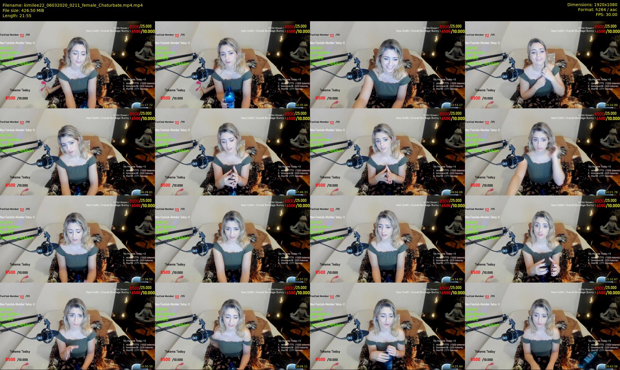 kimilee22 — 22 minute Chaturbate female cam show recording, 1080p, Mar 6, 2020