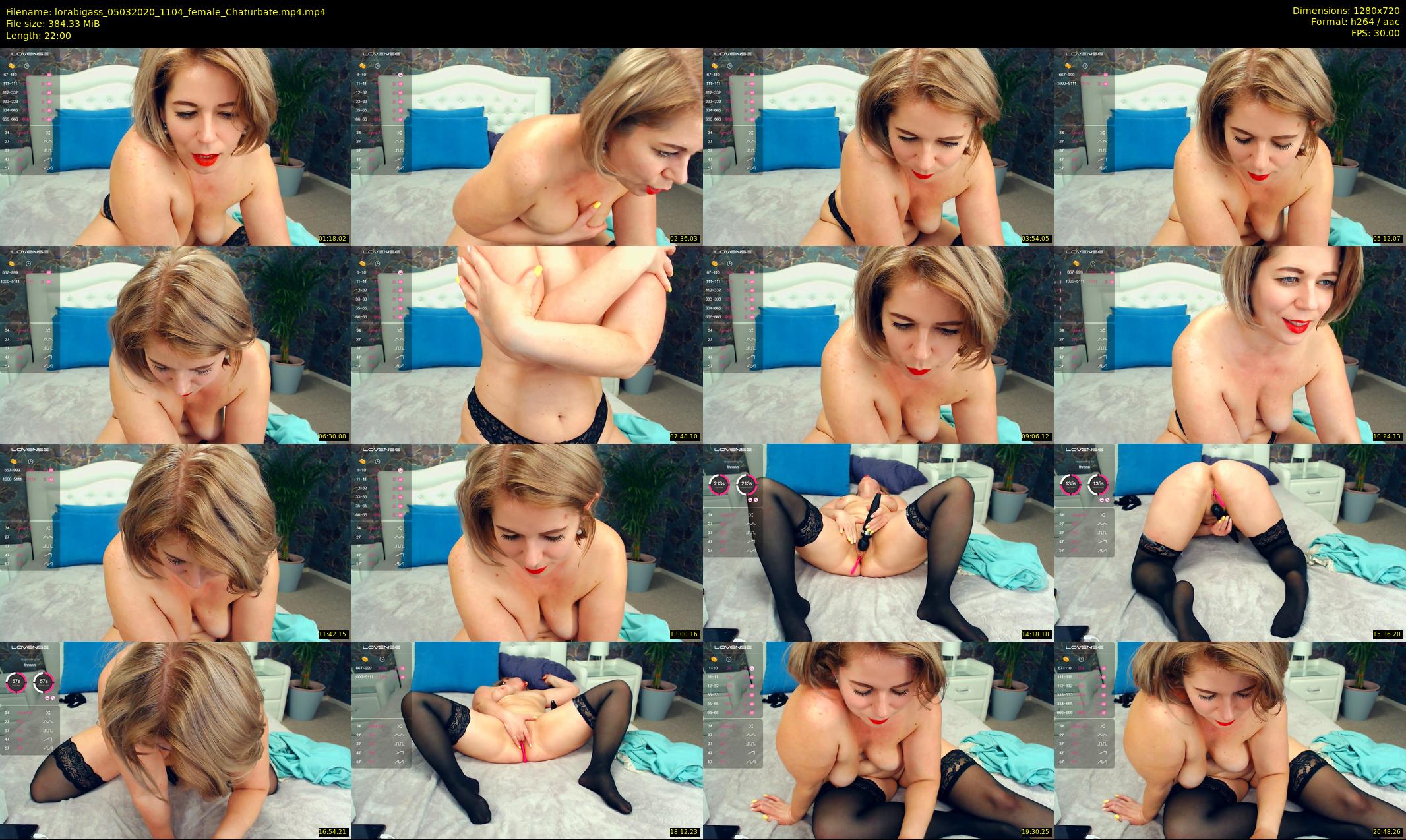 lorabigass — 22 minute Chaturbate female cam show recording, 720p, Mar 5, 2020