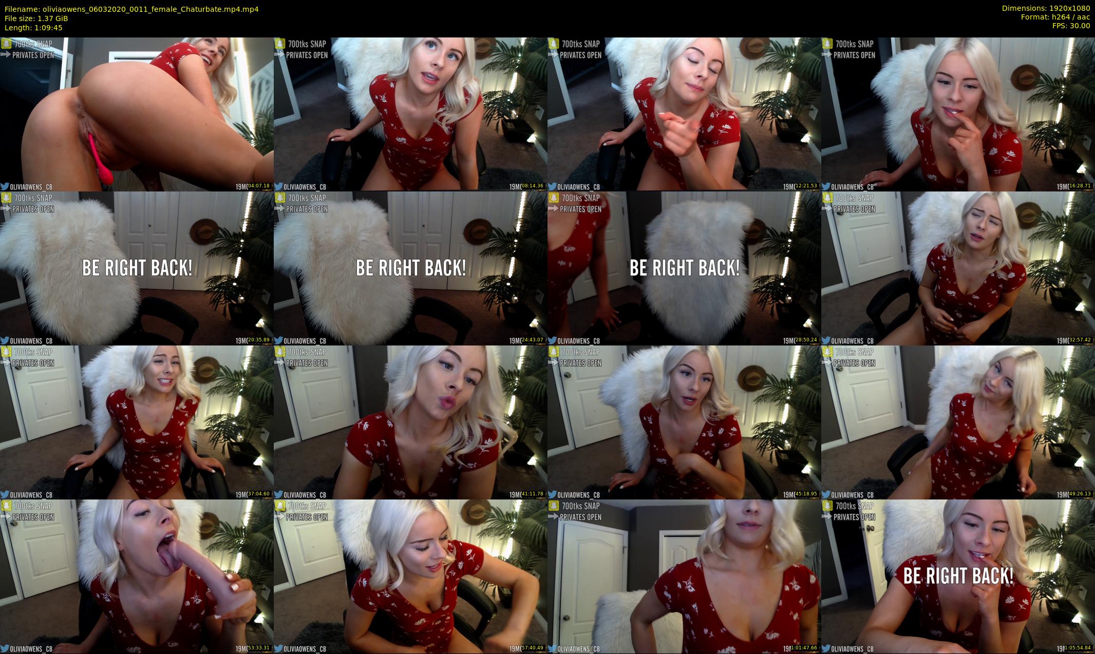 oliviaowens — 70 minute Chaturbate female cam show recording, 1080p, Mar 6, 2020