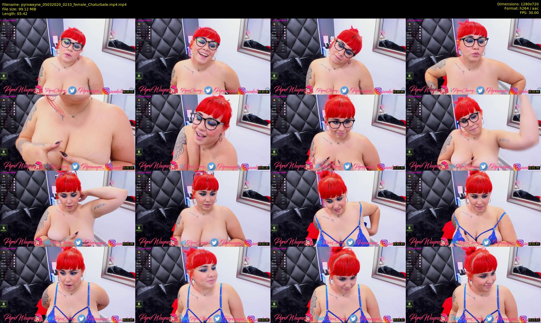 pyrowayne — 6 minute Chaturbate female cam show recording, 720p, Mar 5, 2020