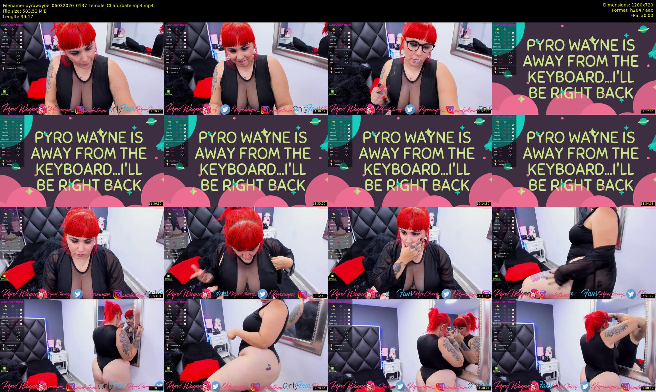 pyrowayne — 40 minute Chaturbate female cam show recording, 720p, Mar 6, 2020