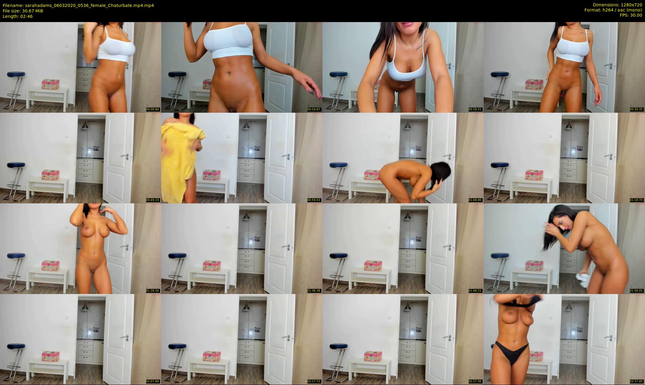 sarahadams — 3 minute Chaturbate female cam show recording, 720p, Mar 6, 2020