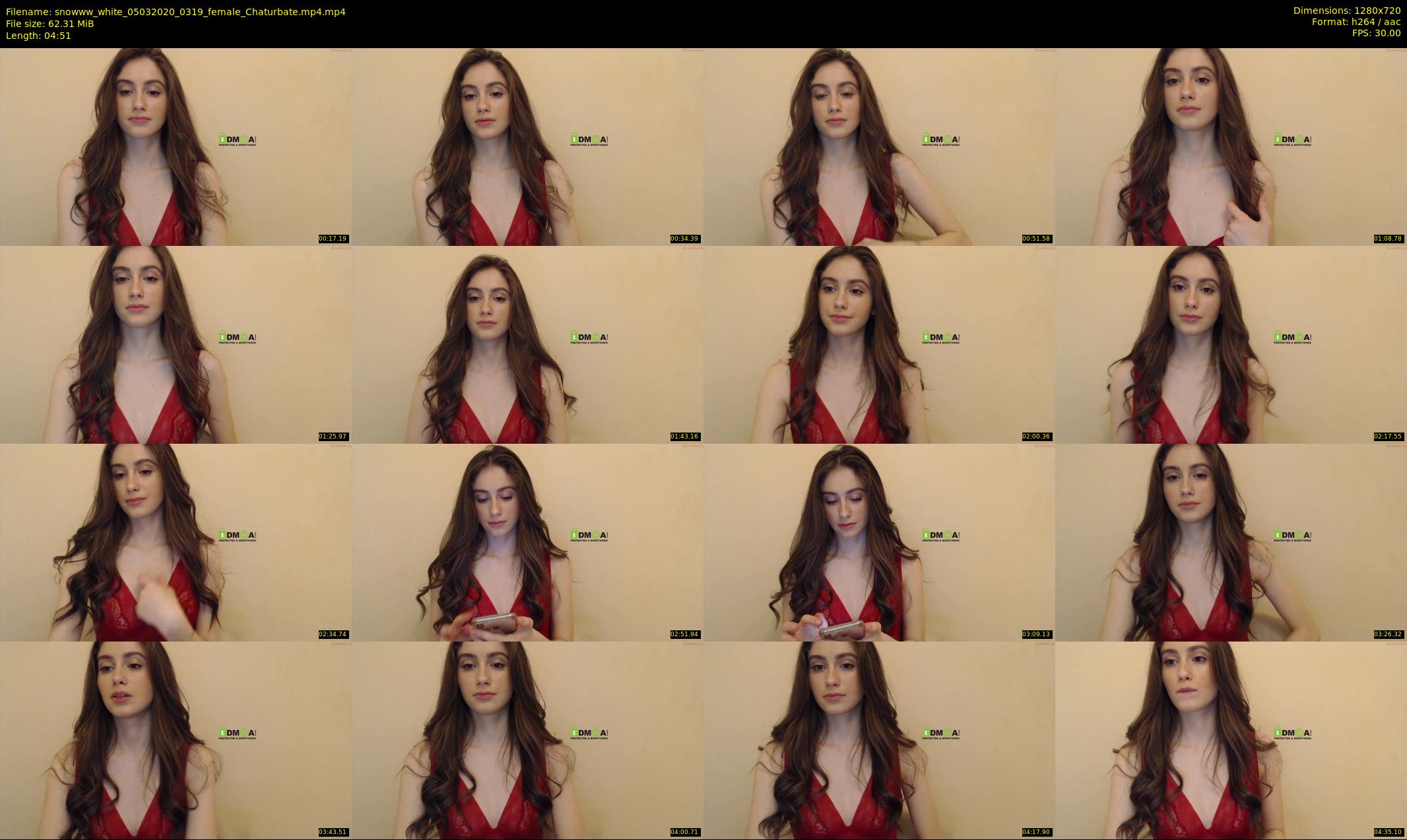 snowww_white — 5 minute Chaturbate female cam show recording, 720p, Mar 5, 2020