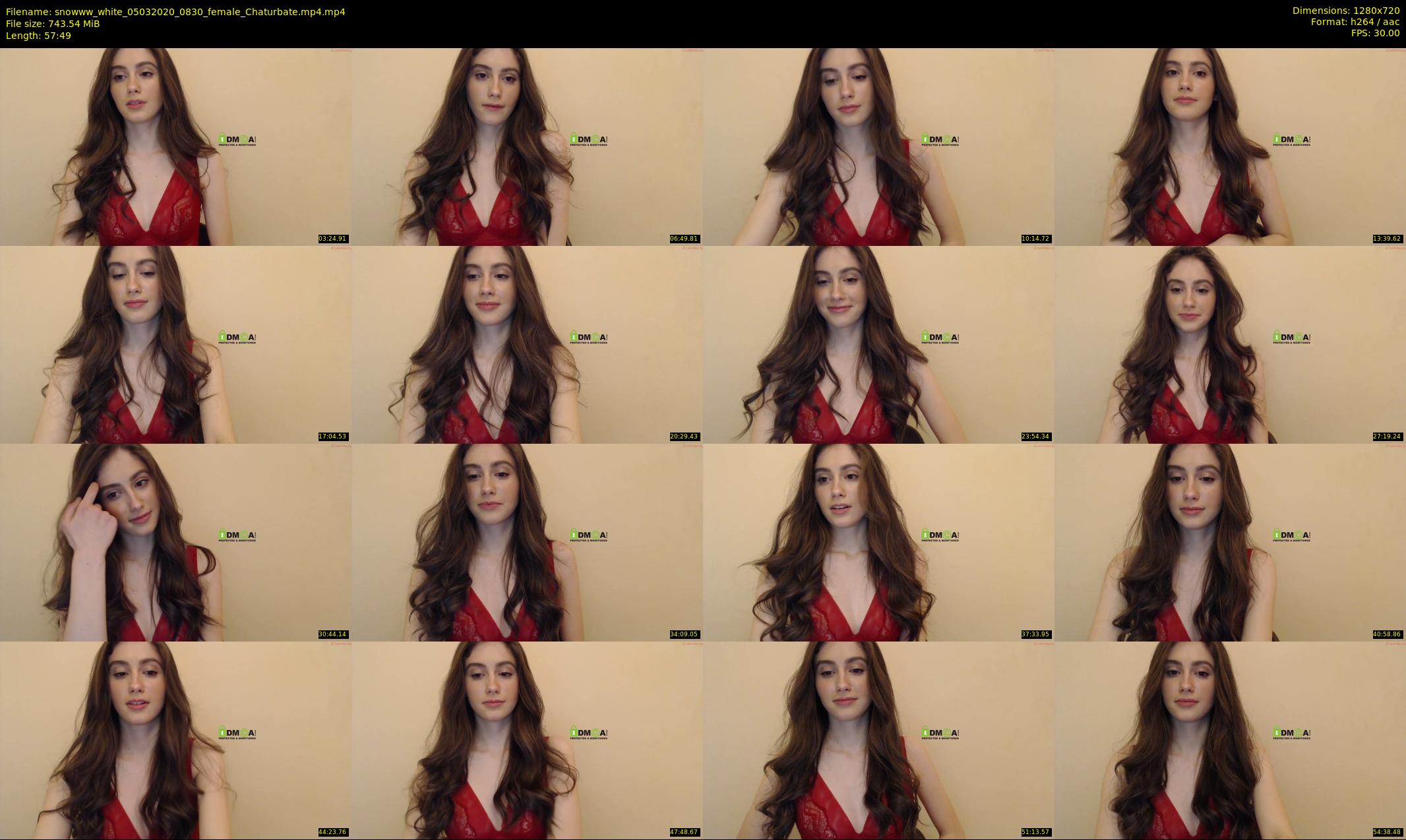 snowww_white — 58 minute Chaturbate female cam show recording, 720p, Mar 5, 2020