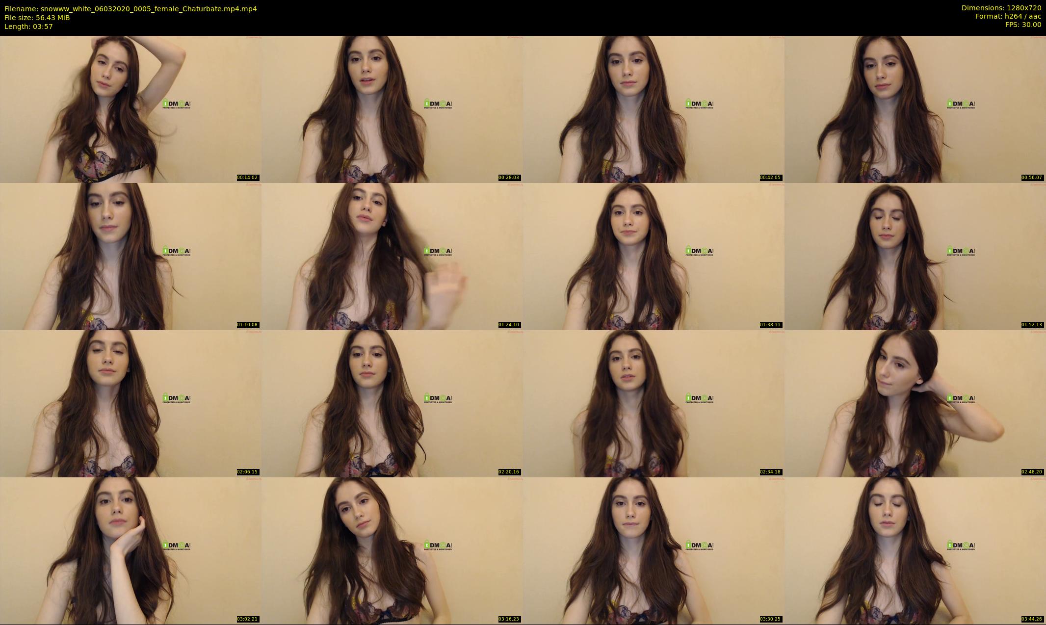 snowww_white — 4 minute Chaturbate female cam show recording, 720p, Mar 6, 2020