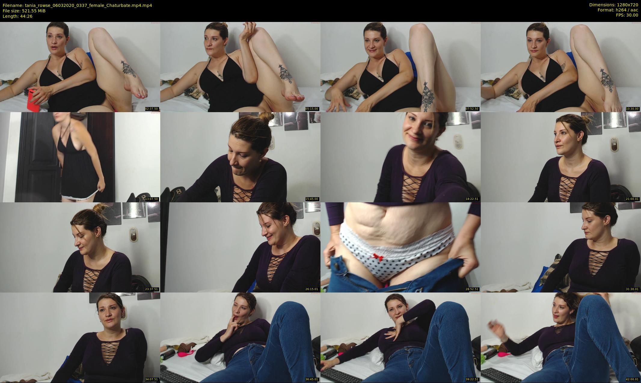 tania_rowse — 45 minute Chaturbate female cam show recording, 720p, Mar 6, 2020