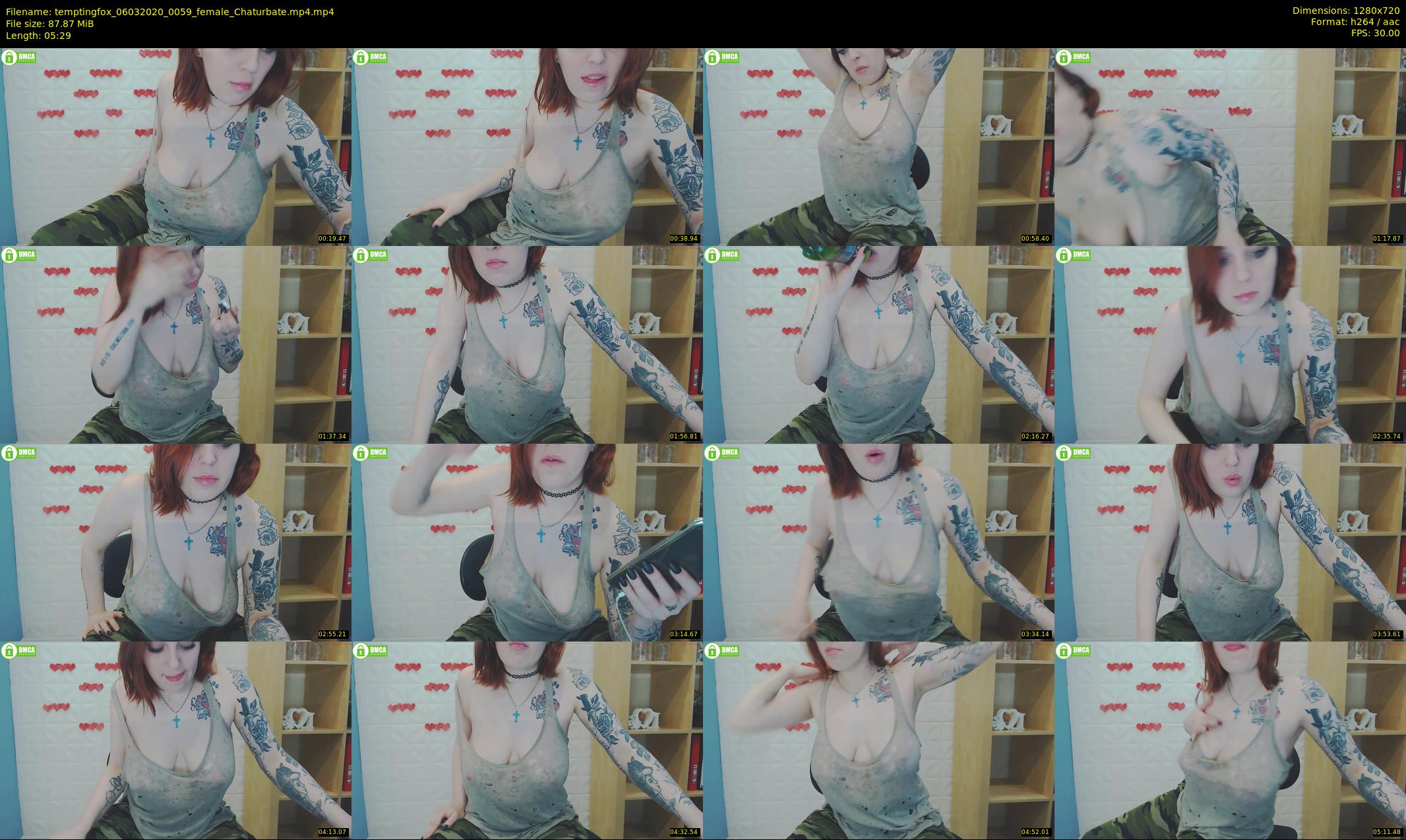 temptingfox — 6 minute Chaturbate female cam show recording, 720p, Mar 6, 2020