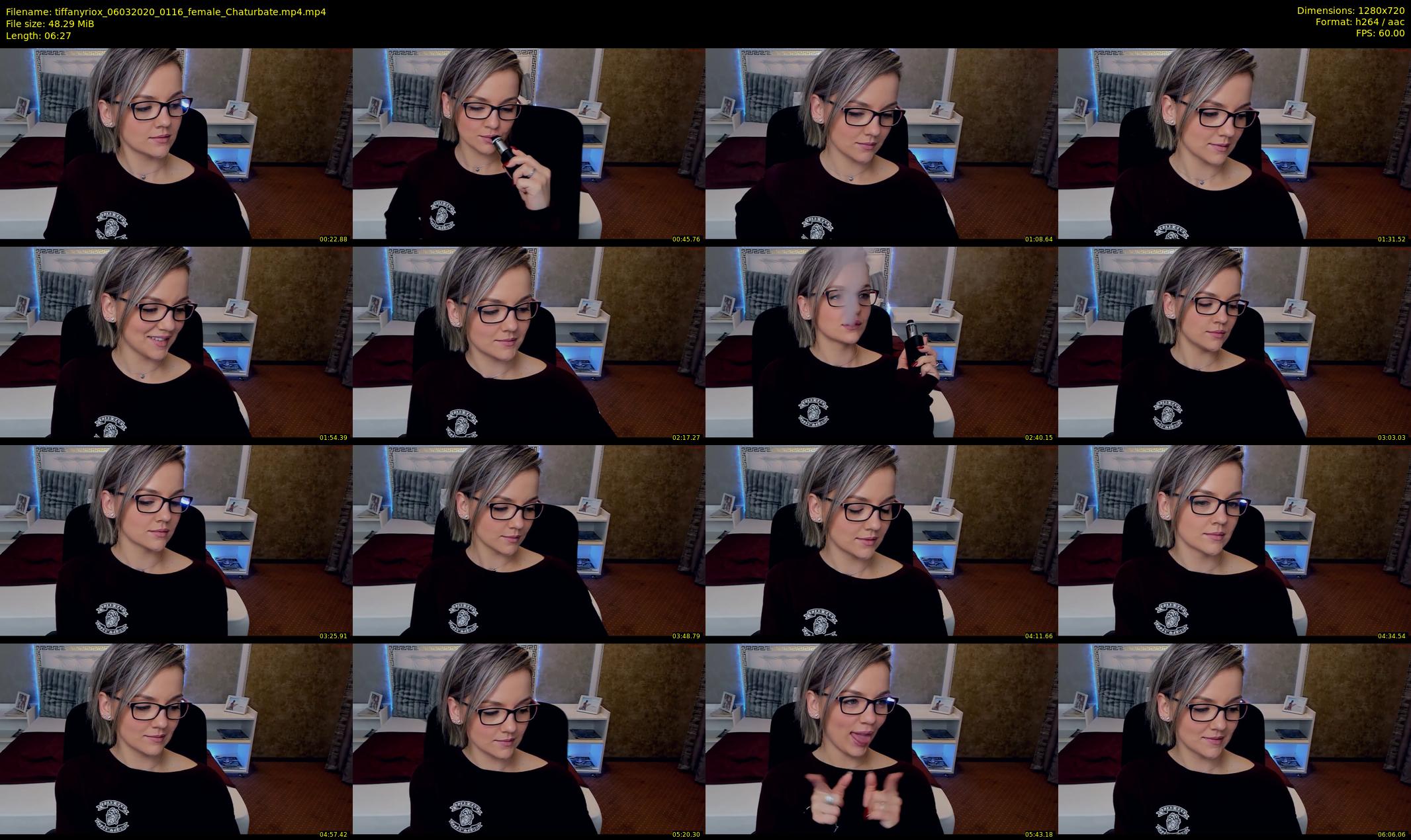tiffanyriox — 7 minute Chaturbate female cam show recording, 720p, Mar 6, 2020