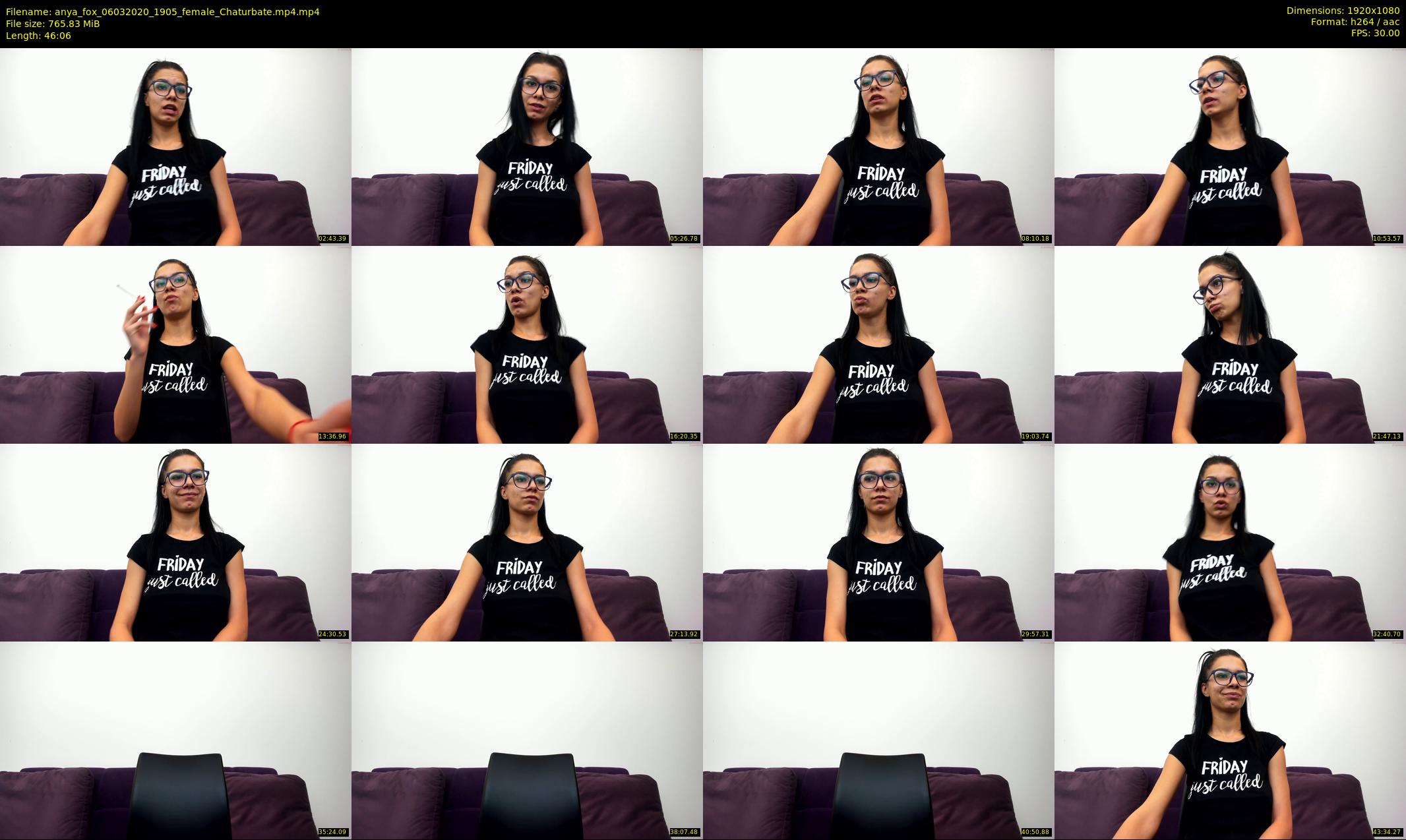 anya_fox — 47 minute Chaturbate female cam show recording, 1080p, Mar 6, 2020