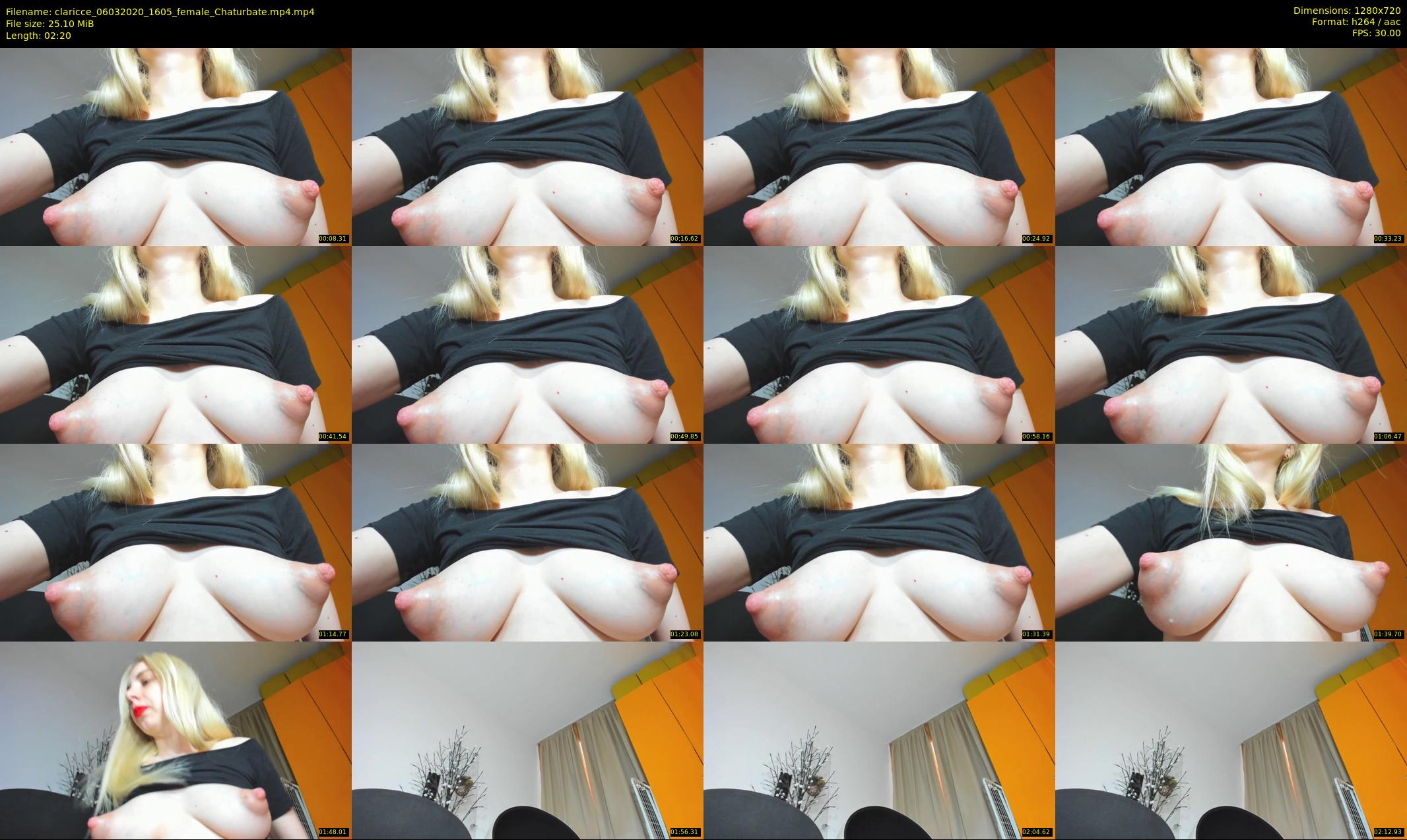 claricce — 3 minute Chaturbate female cam show recording, 720p, Mar 6, 2020
