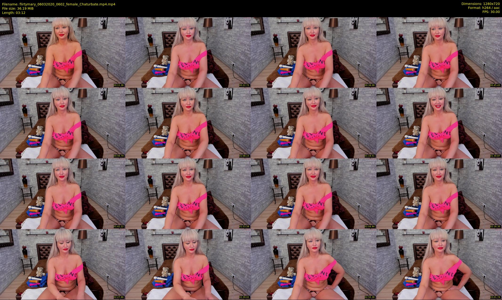 flirtymary — 4 minute Chaturbate female cam show recording, 720p, Mar 6, 2020