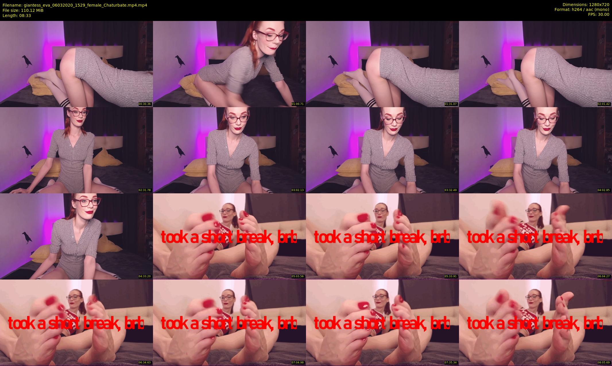 giantess_eva — 9 minute Chaturbate female cam show recording, 720p, Mar 6, 2020