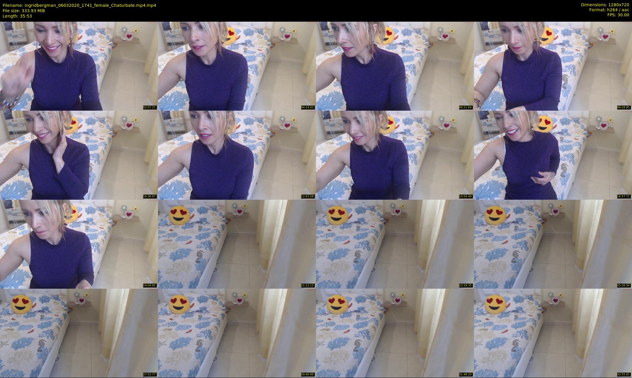 ingridbergman — 36 minute Chaturbate female cam show recording, 720p, Mar 6, 2020