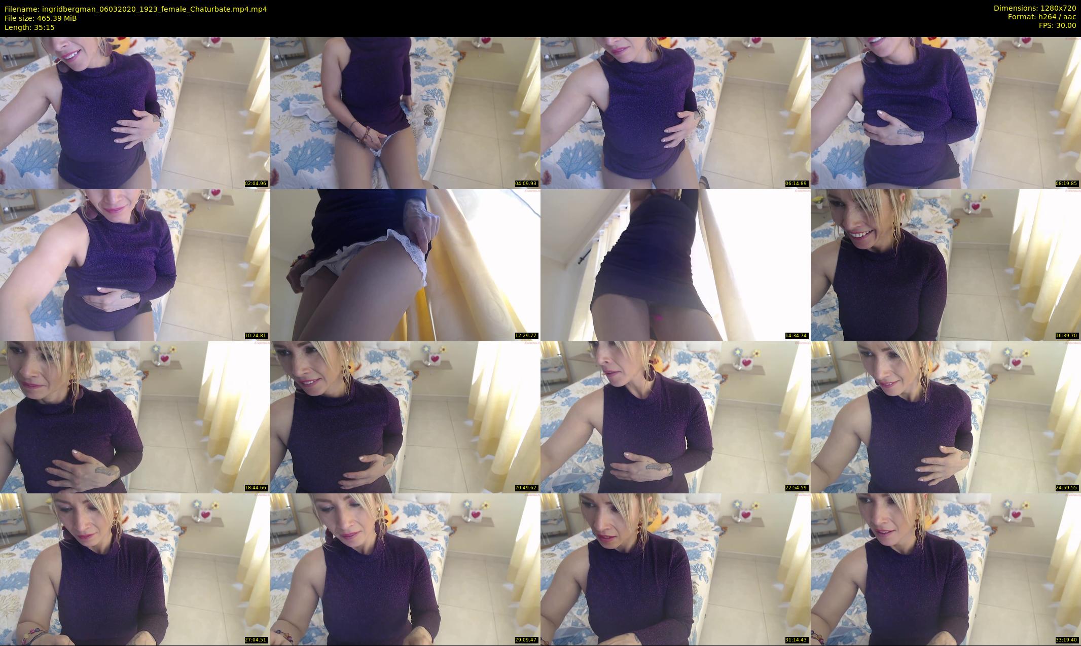 ingridbergman — 36 minute Chaturbate female cam show recording, 720p, Mar 6, 2020