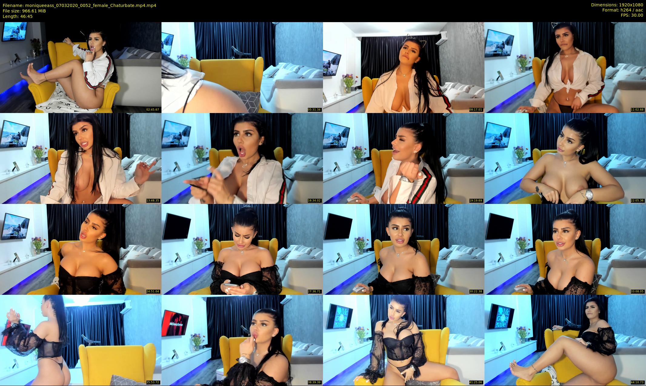 moniqueeass — 47 minute Chaturbate female cam show recording, 1080p, Mar 7, 2020