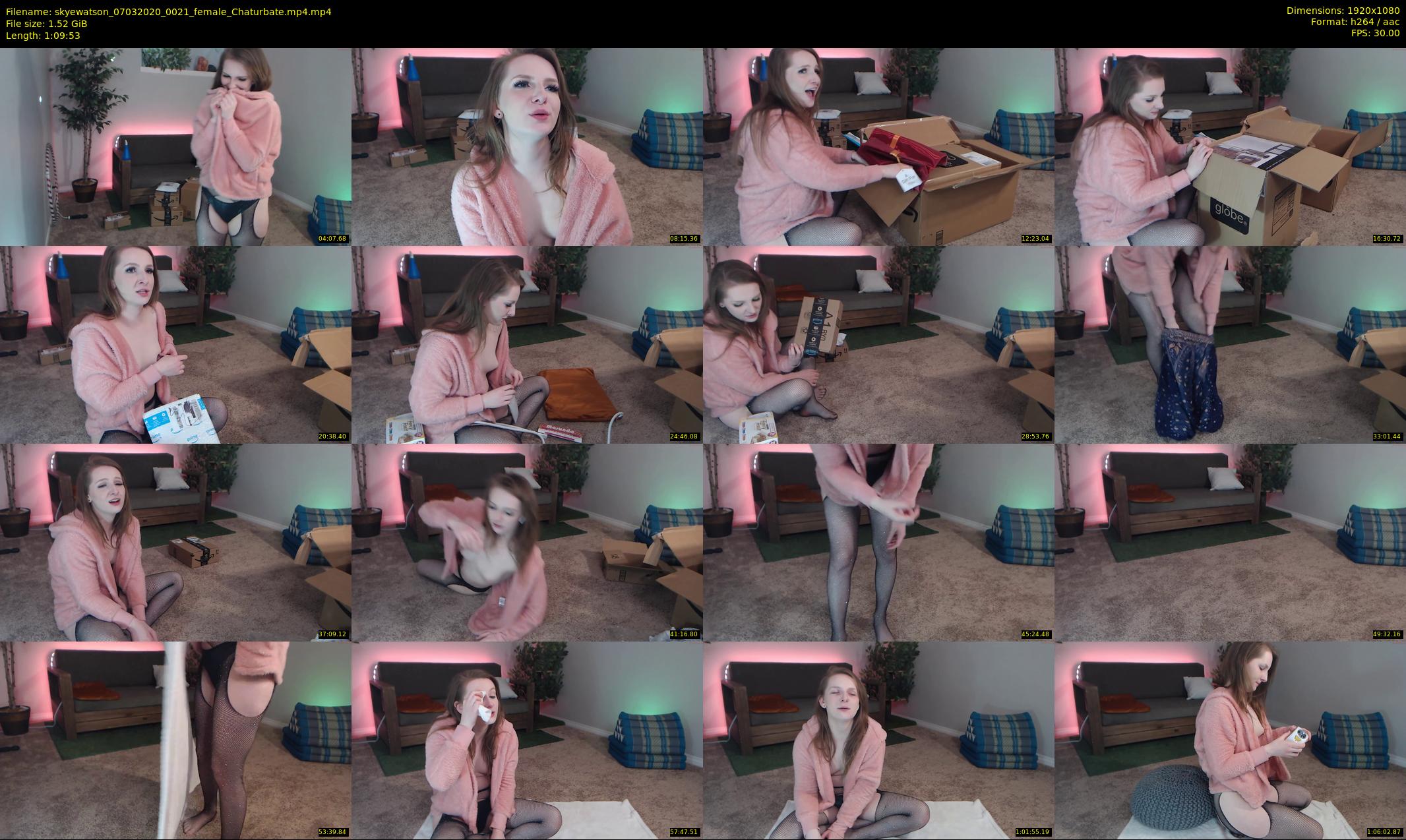 skyewatson — 70 minute Chaturbate female cam show recording, 1080p, Mar 7, 2020