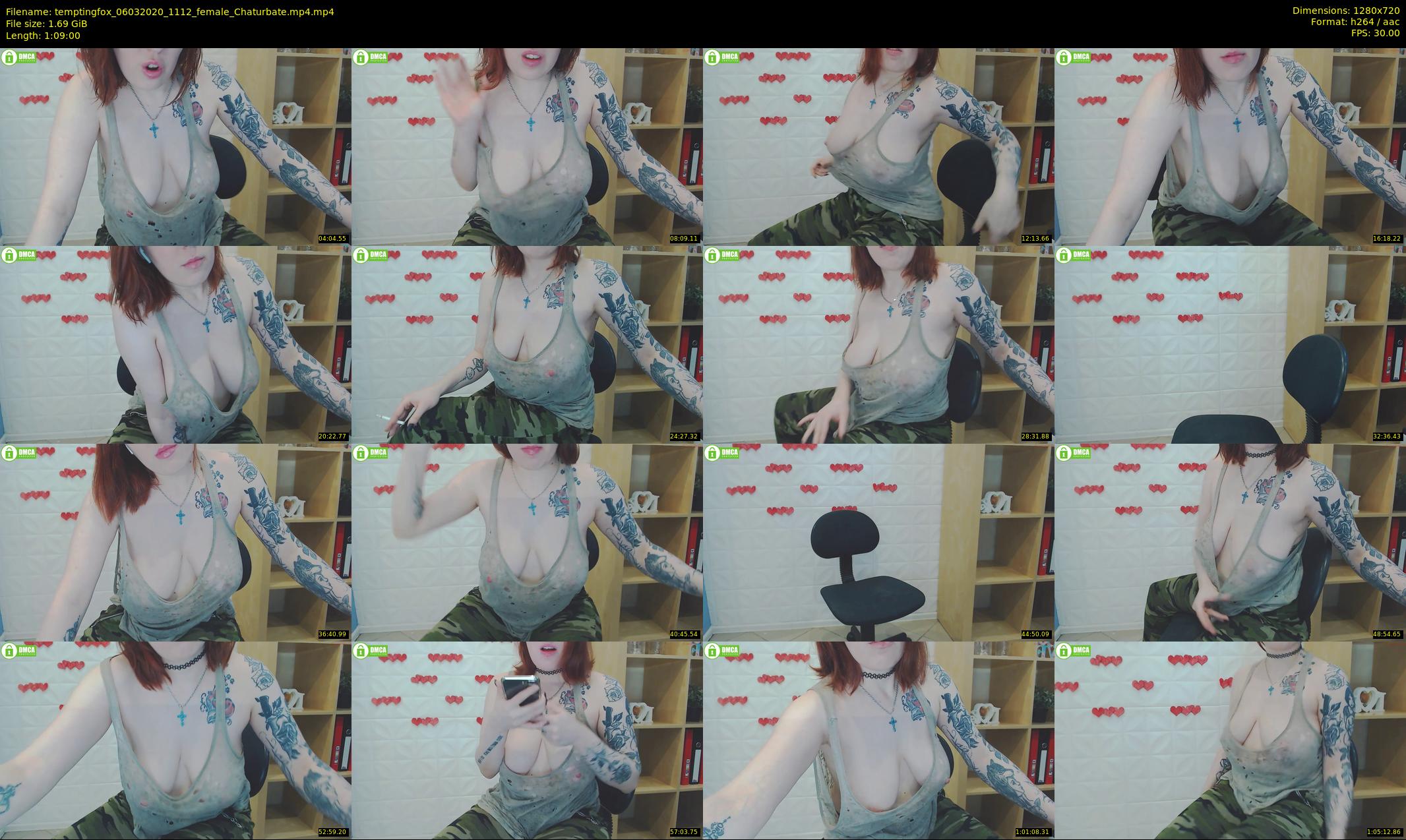 temptingfox — 69 minute Chaturbate female cam show recording, 720p, Mar 6, 2020