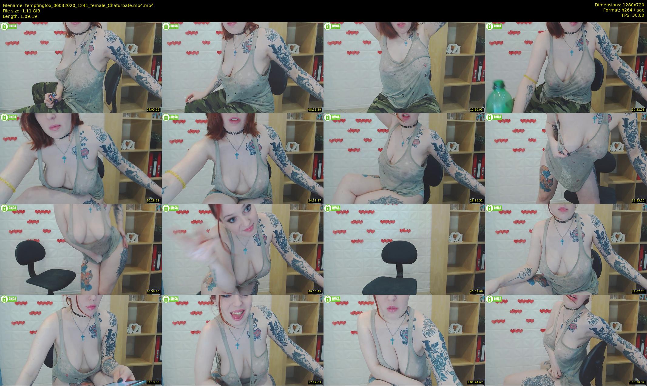 temptingfox — 70 minute Chaturbate female cam show recording, 720p, Mar 6, 2020