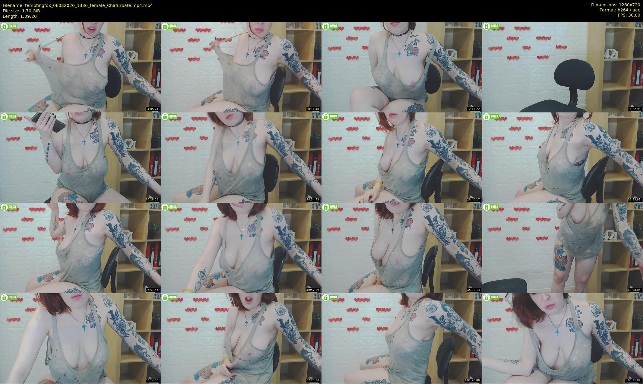 temptingfox — 70 minute Chaturbate female cam show recording, 720p, Mar 6, 2020