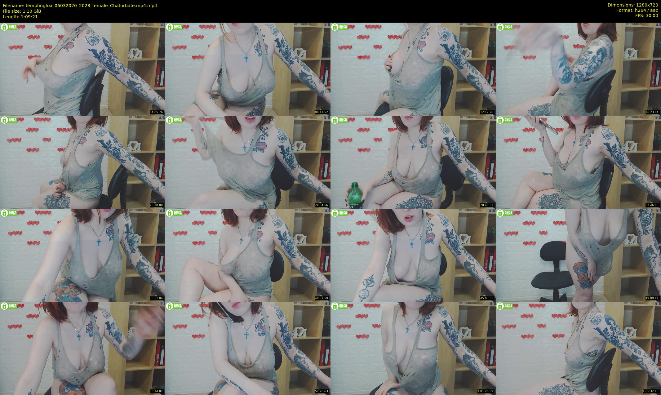 temptingfox — 70 minute Chaturbate female cam show recording, 720p, Mar 6, 2020