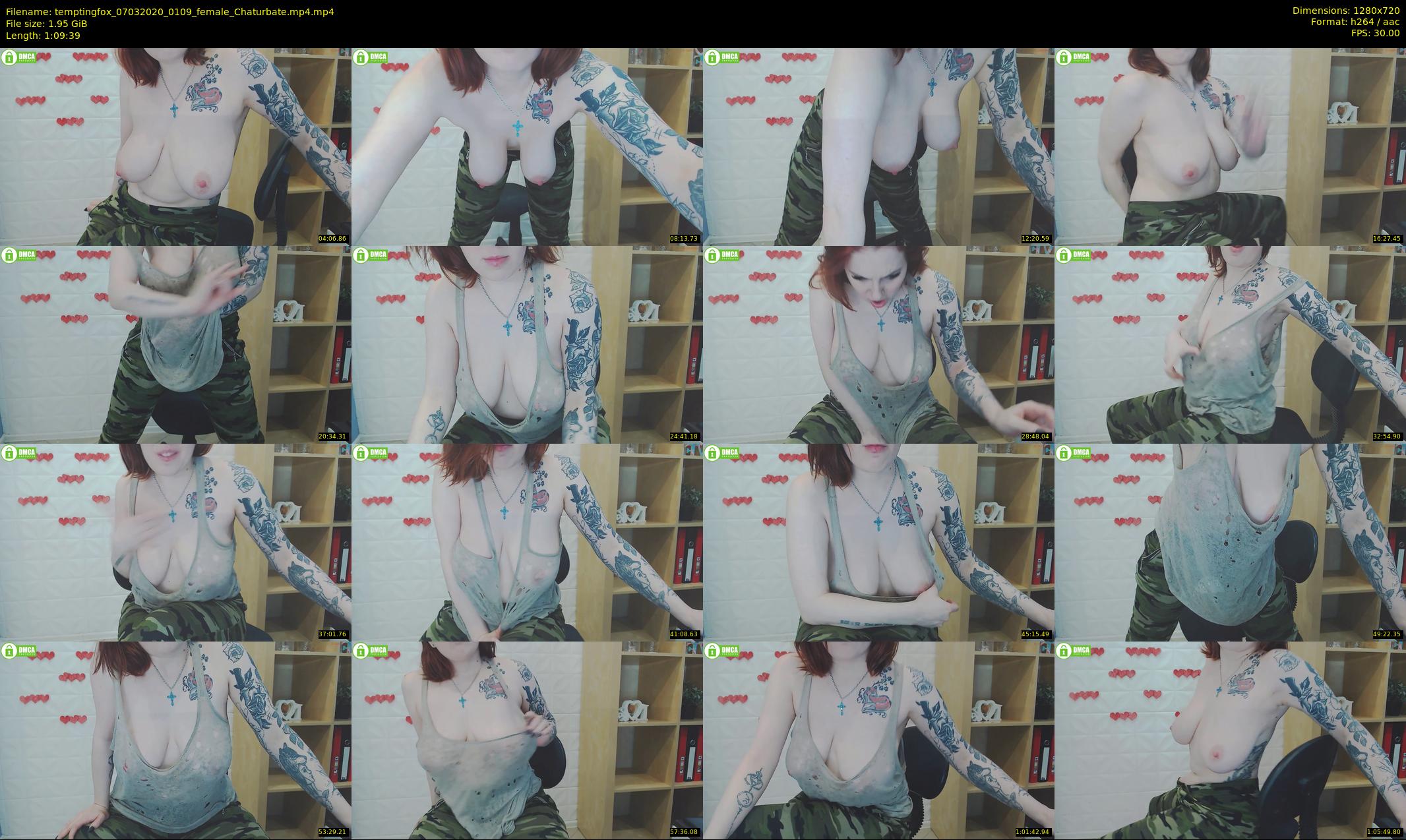temptingfox — 70 minute Chaturbate female cam show recording, 720p, Mar 7, 2020