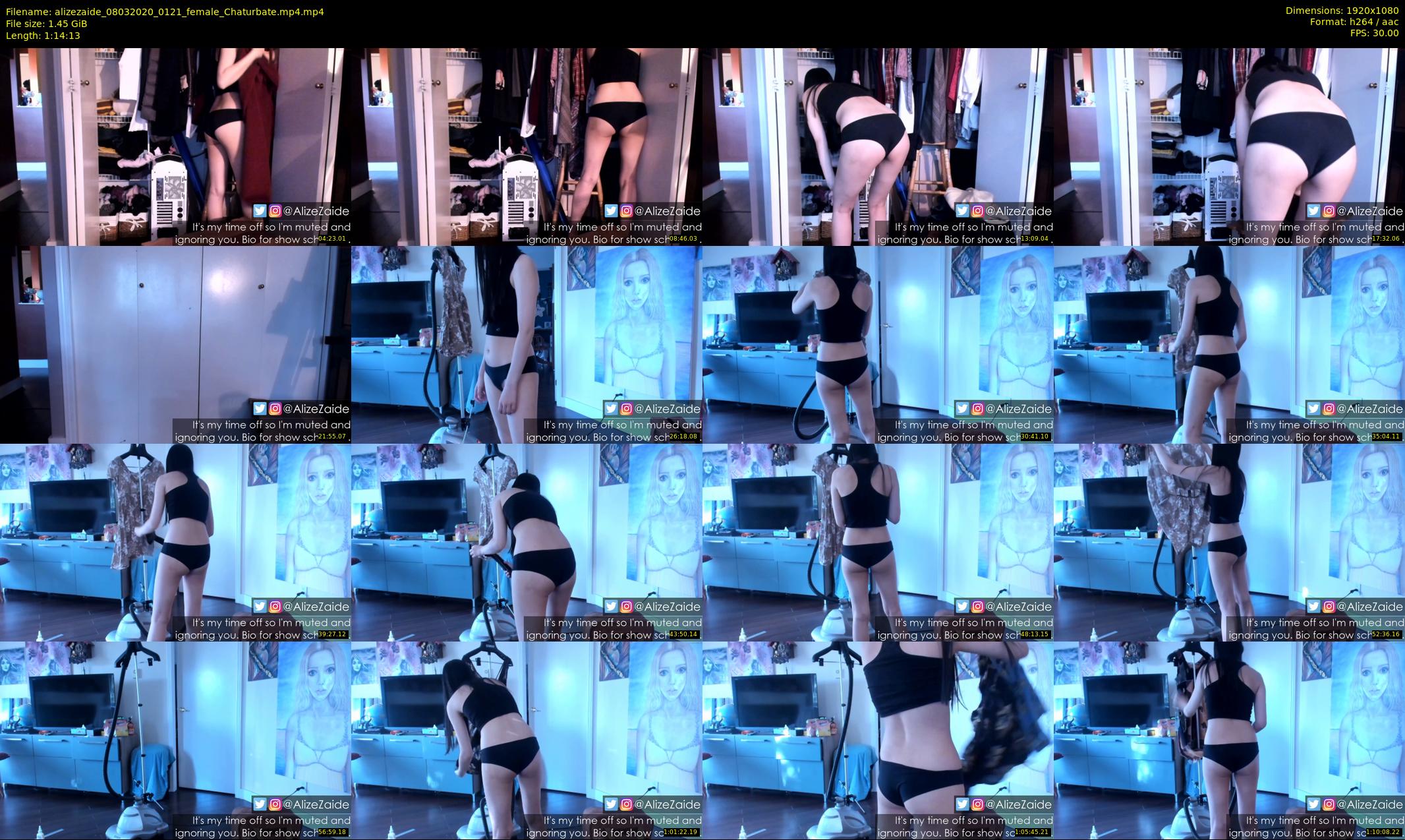 alizezaide — 75 minute Chaturbate female cam show recording, 1080p, Mar 8, 2020