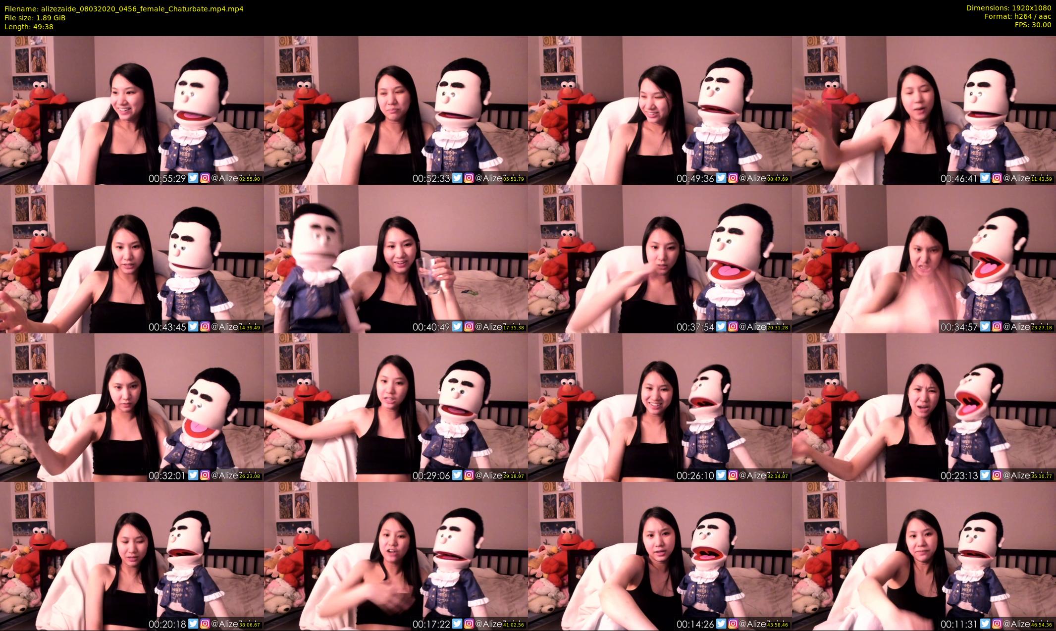alizezaide — 50 minute Chaturbate female cam show recording, 1080p, Mar 8, 2020