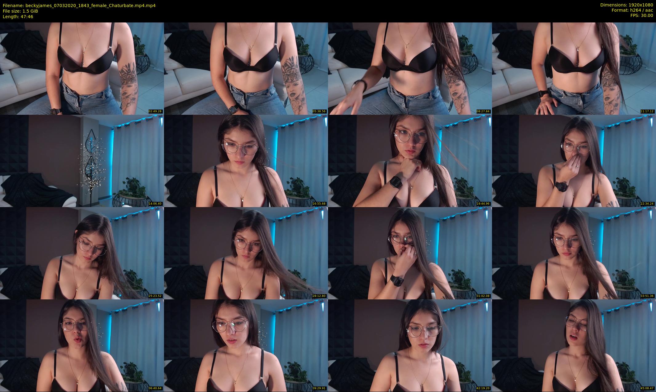 beckyjames — 48 minute Chaturbate female cam show recording, 1080p, Mar 7, 2020