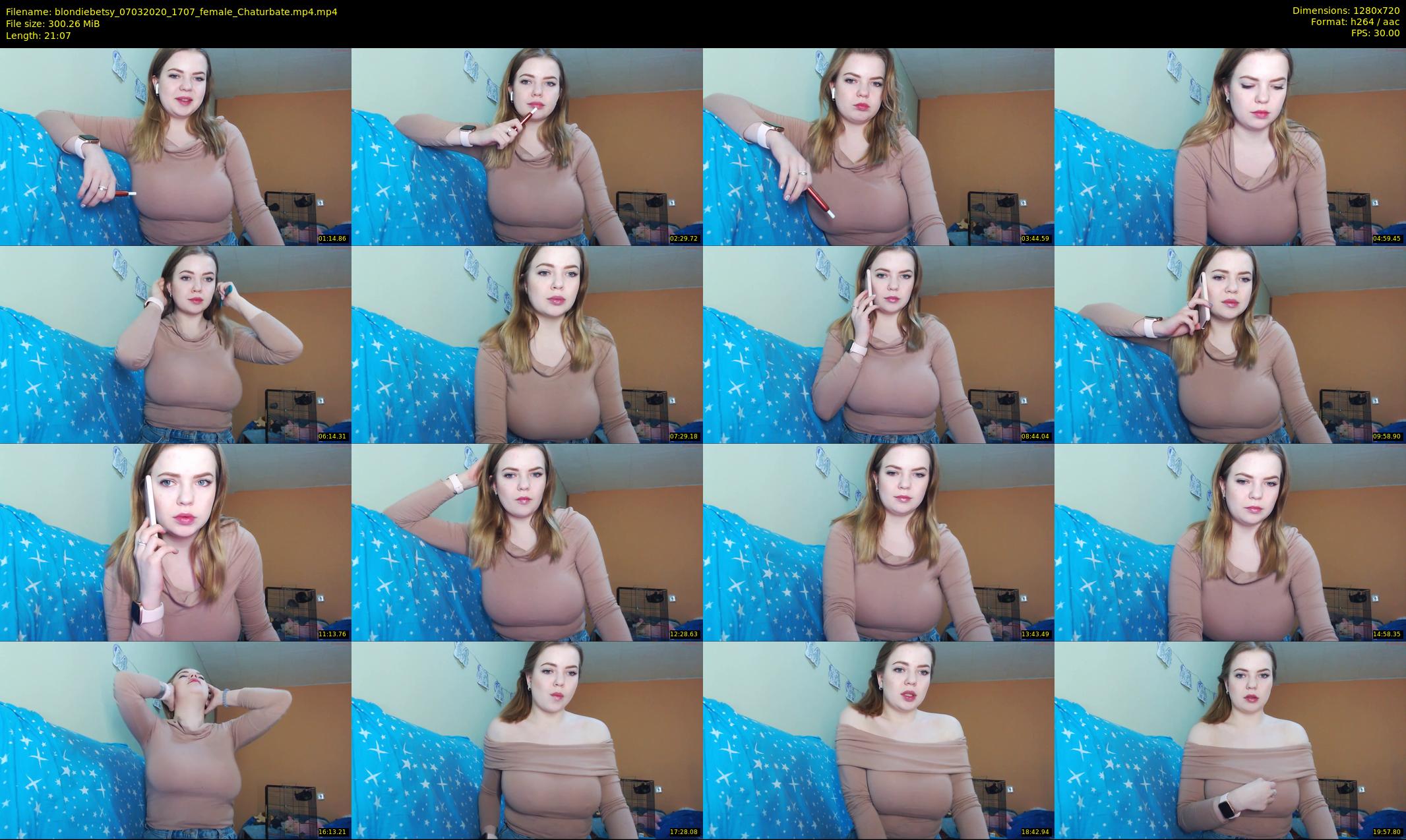 blondiebetsy — 22 minute Chaturbate female cam show recording, 720p, Mar 7, 2020