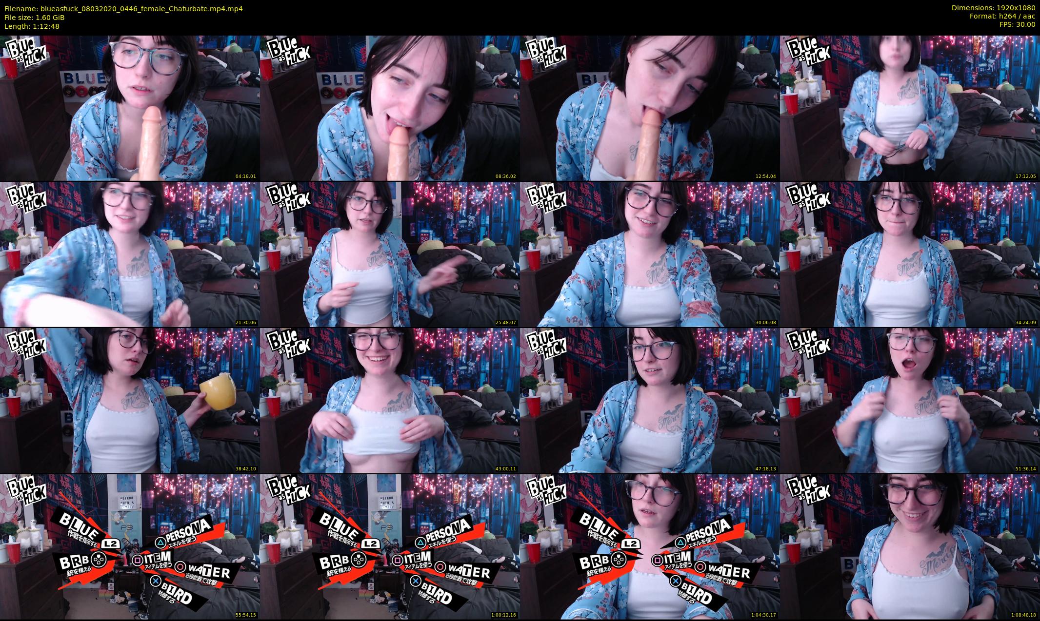 blueasfuck — 73 minute Chaturbate female cam show recording, 1080p, Mar 8, 2020