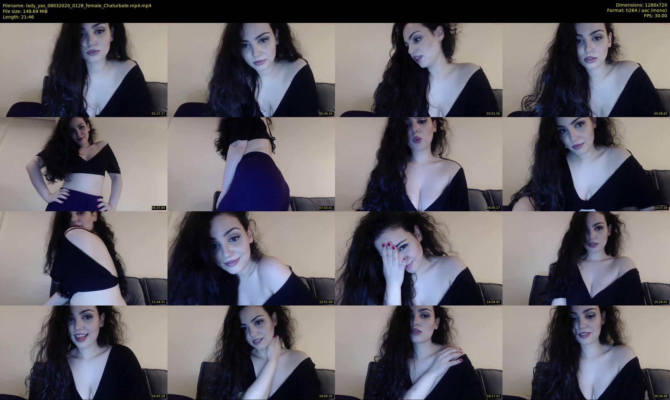 lady_yas — 22 minute Chaturbate female cam show recording, 720p, Mar 8, 2020