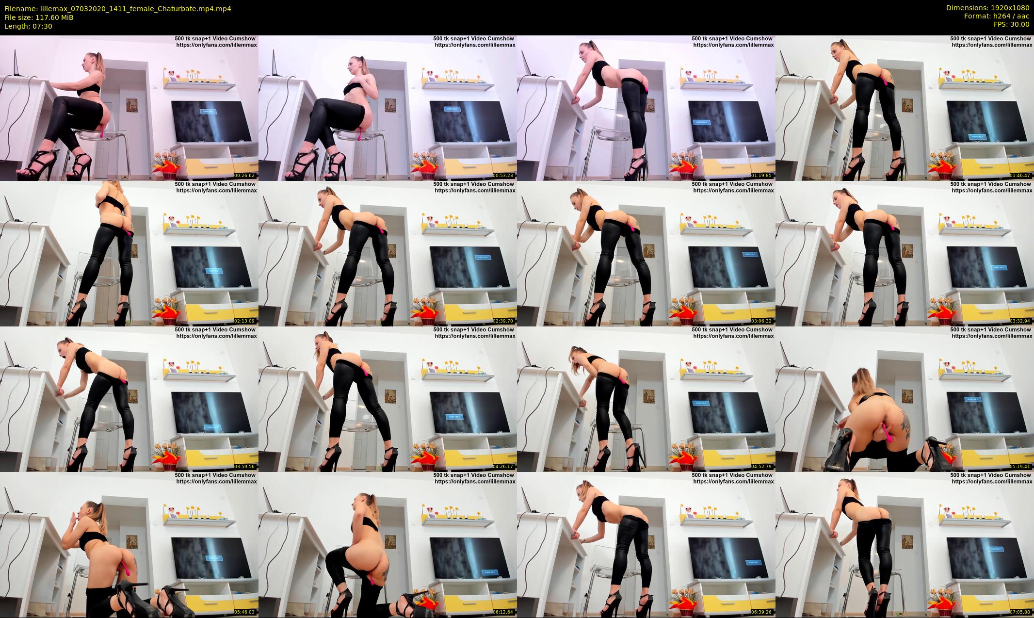 lillemax — 8 minute Chaturbate female cam show recording, 1080p, Mar 7, 2020