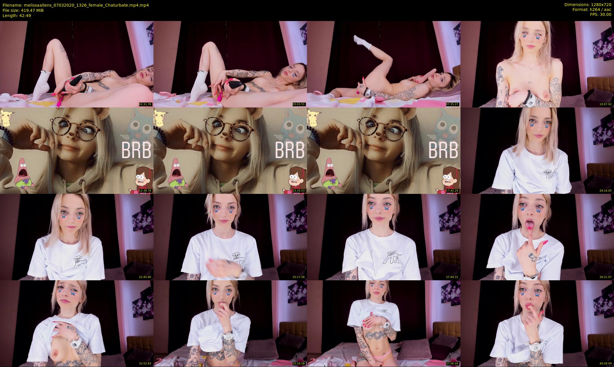 melissaallens — 43 minute Chaturbate female cam show recording, 720p, Mar 7, 2020