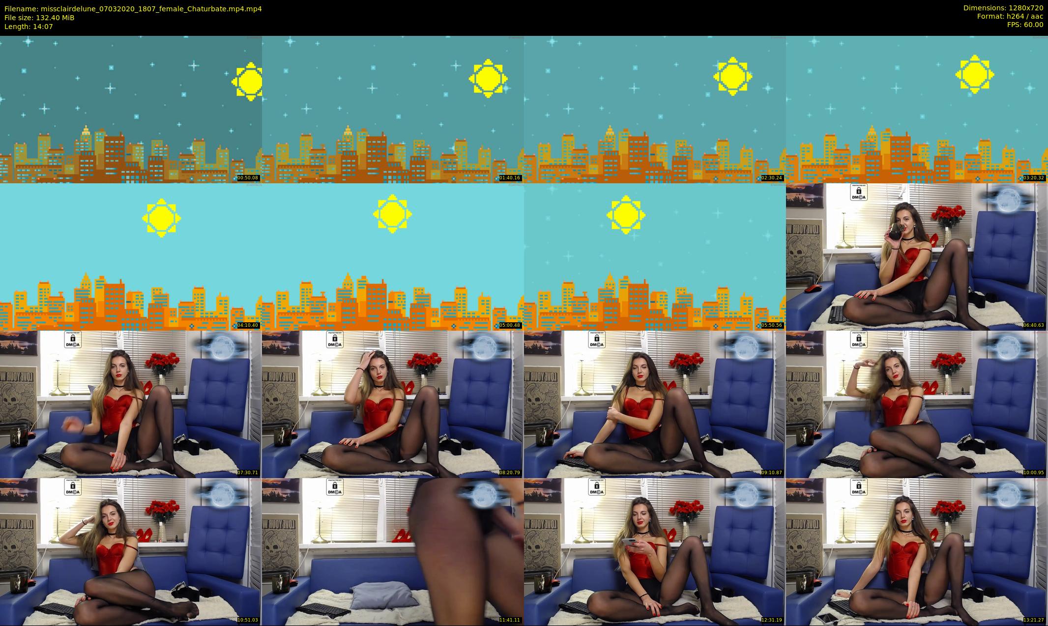 missclairdelune — 15 minute Chaturbate female cam show recording, 720p, Mar 7, 2020