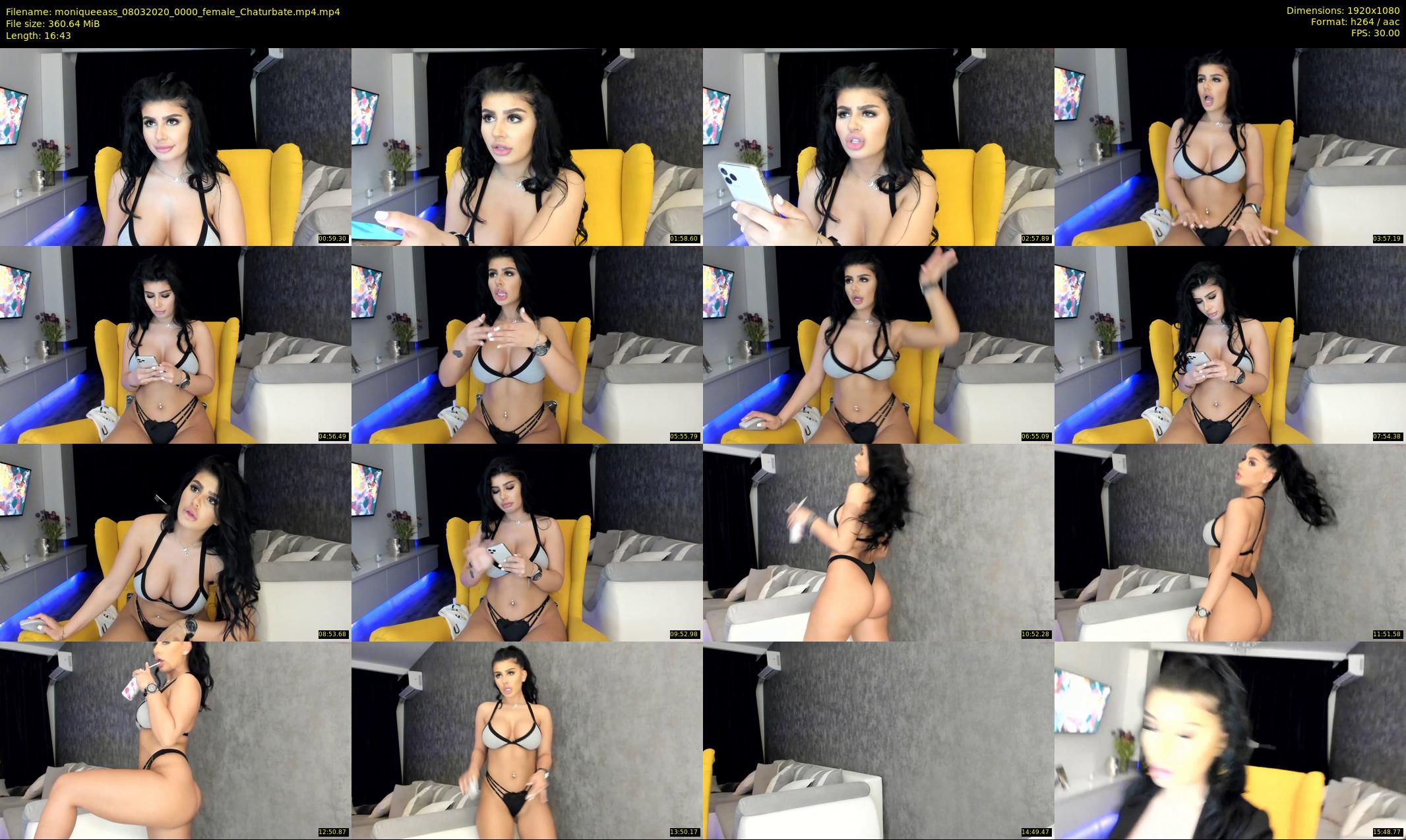 moniqueeass — 17 minute Chaturbate female cam show recording, 1080p, Mar 8, 2020