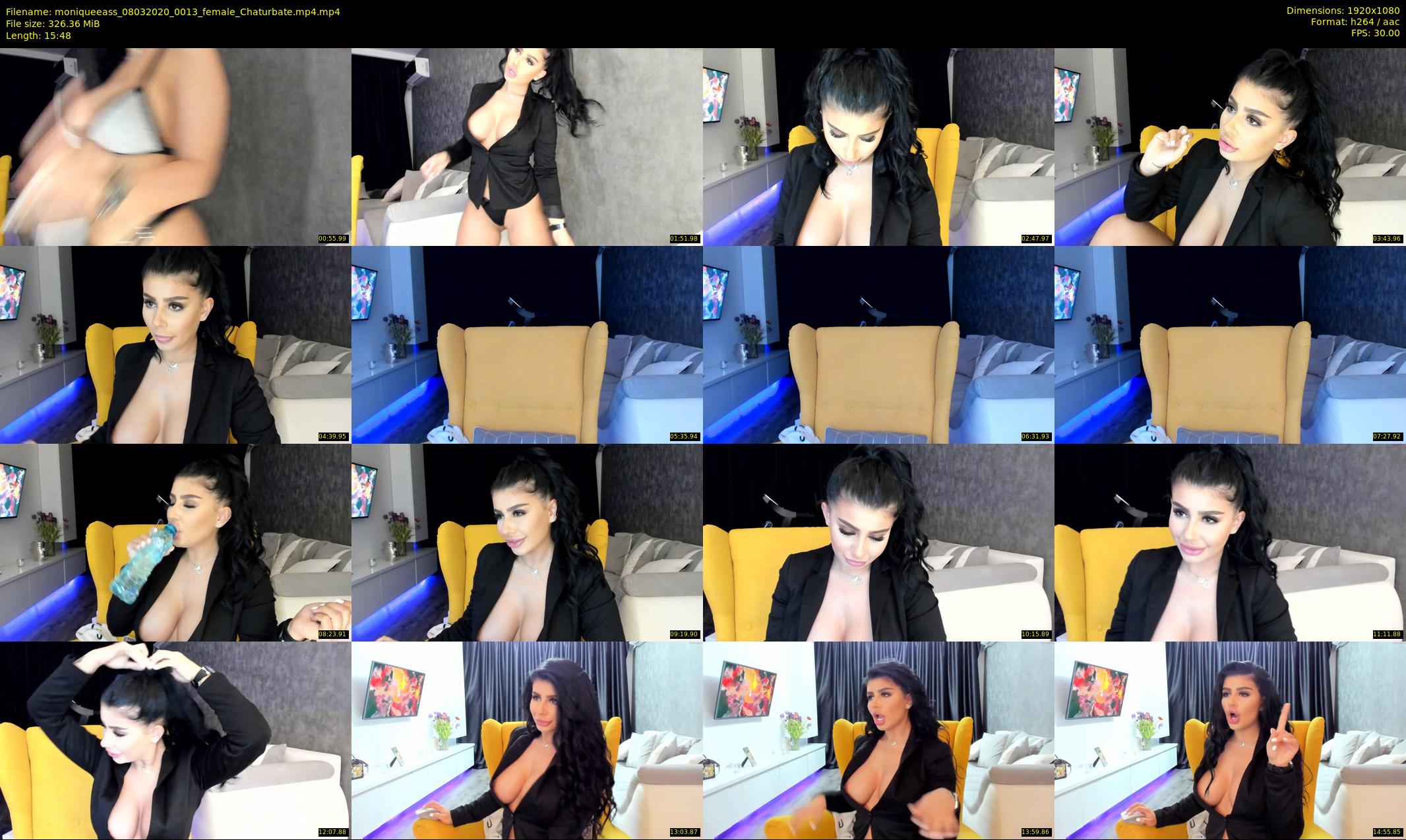 moniqueeass — 16 minute Chaturbate female cam show recording, 1080p, Mar 8, 2020