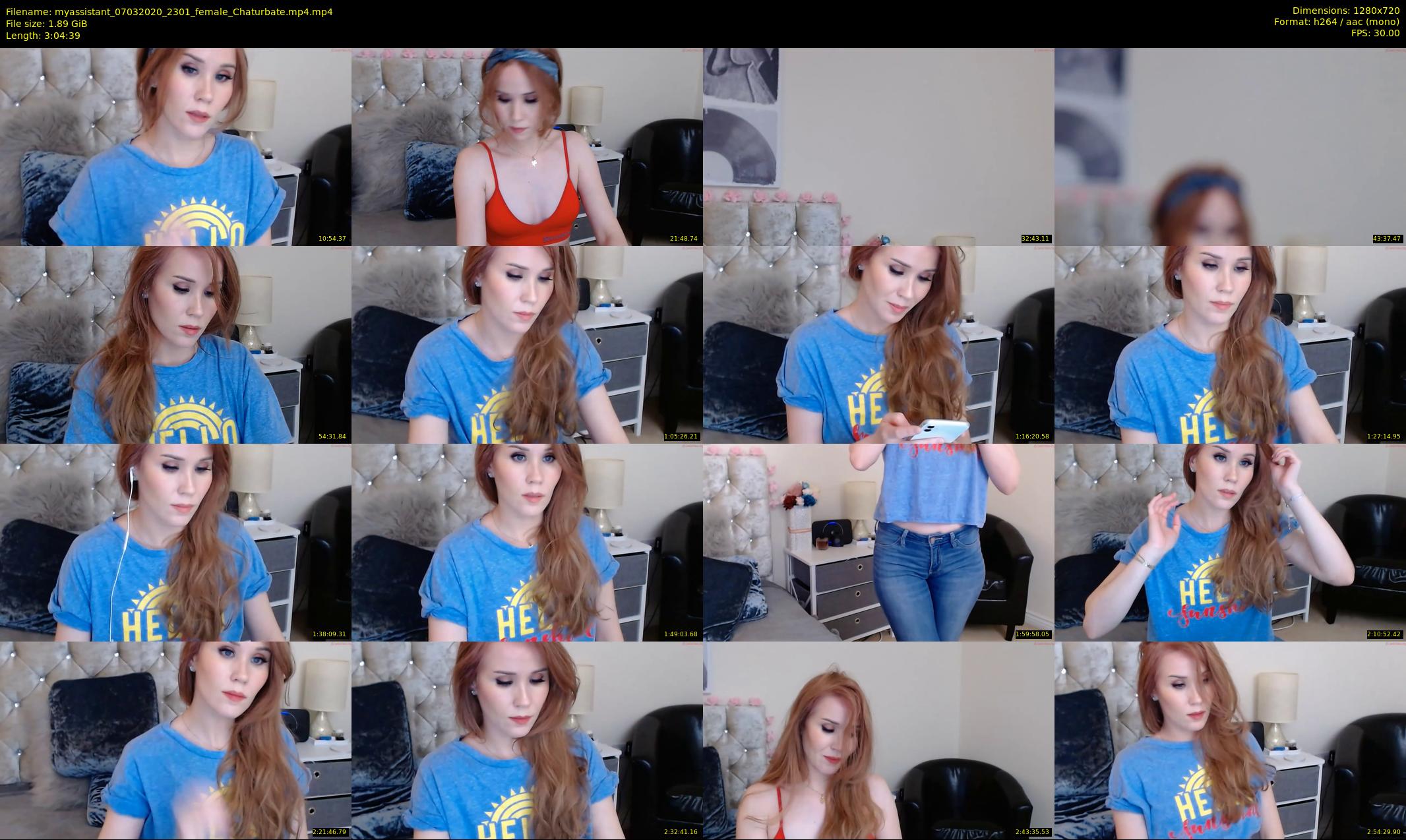 myassistant — 185 minute Chaturbate female cam show recording, 720p, Mar 7, 2020