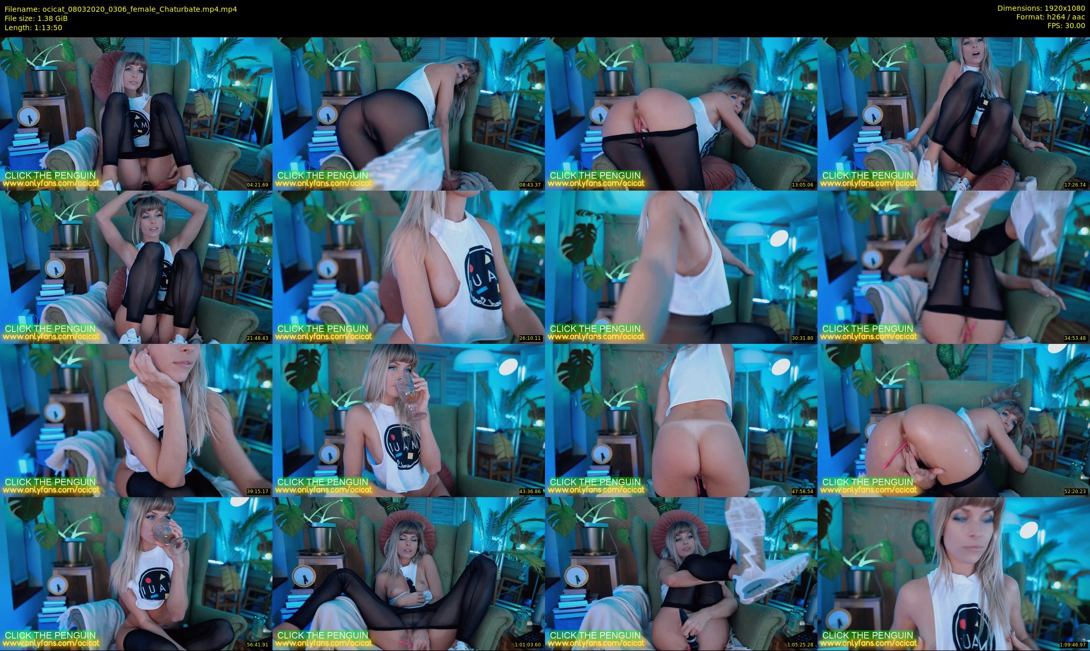 ocicat — 74 minute Chaturbate female cam show recording, 1080p, Mar 8, 2020