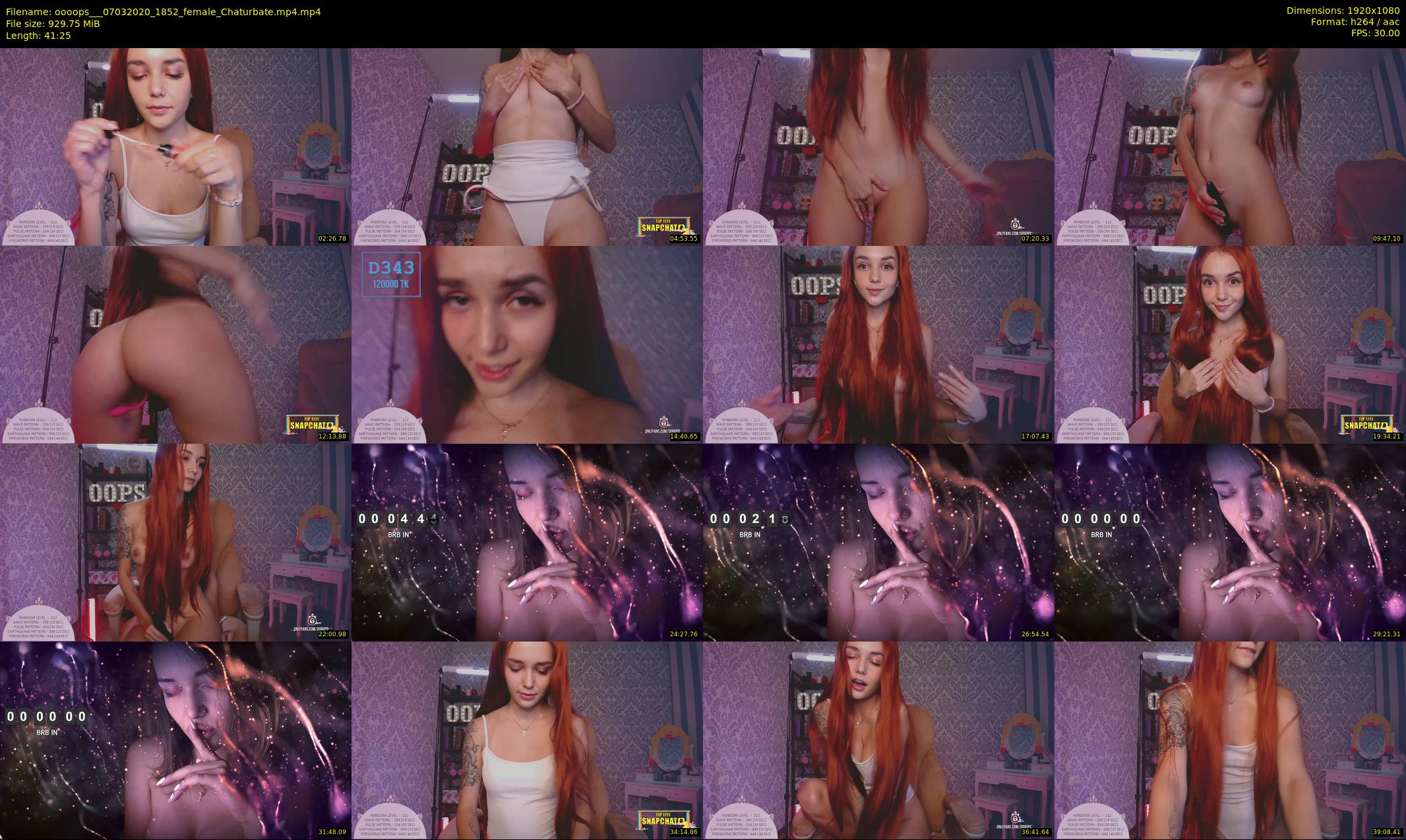 oooops__ — 42 minute Chaturbate female cam show recording, 1080p, Mar 7, 2020