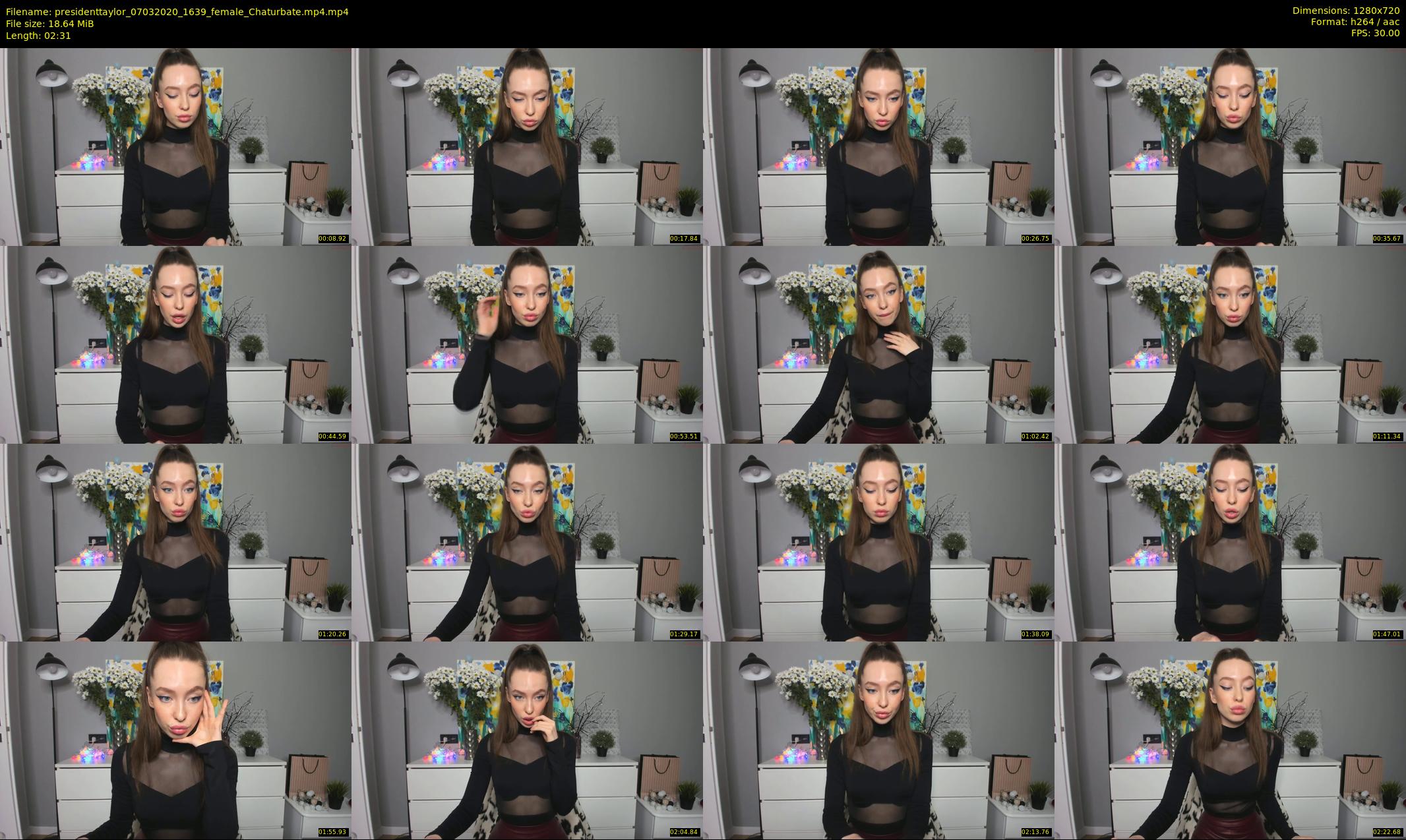 presidenttaylor — 3 minute Chaturbate female cam show recording, 720p, Mar 7, 2020