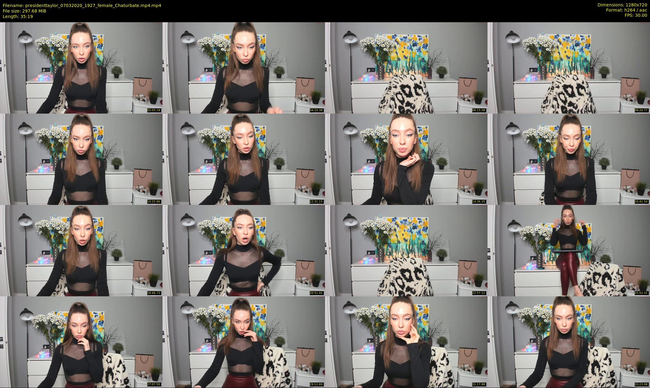 presidenttaylor — 36 minute Chaturbate female cam show recording, 720p, Mar 7, 2020