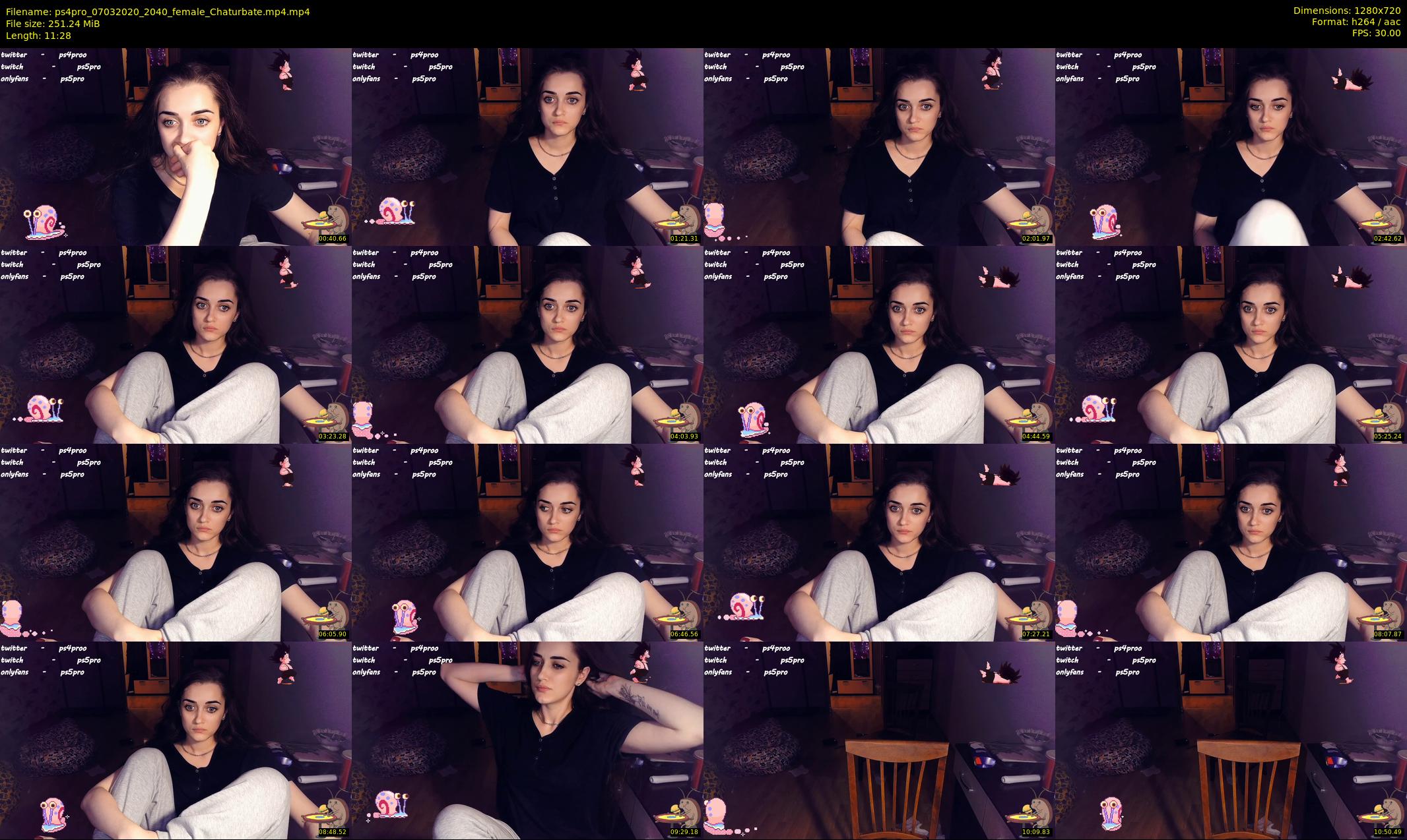 ps4pro — 12 minute Chaturbate female cam show recording, 720p, Mar 7, 2020