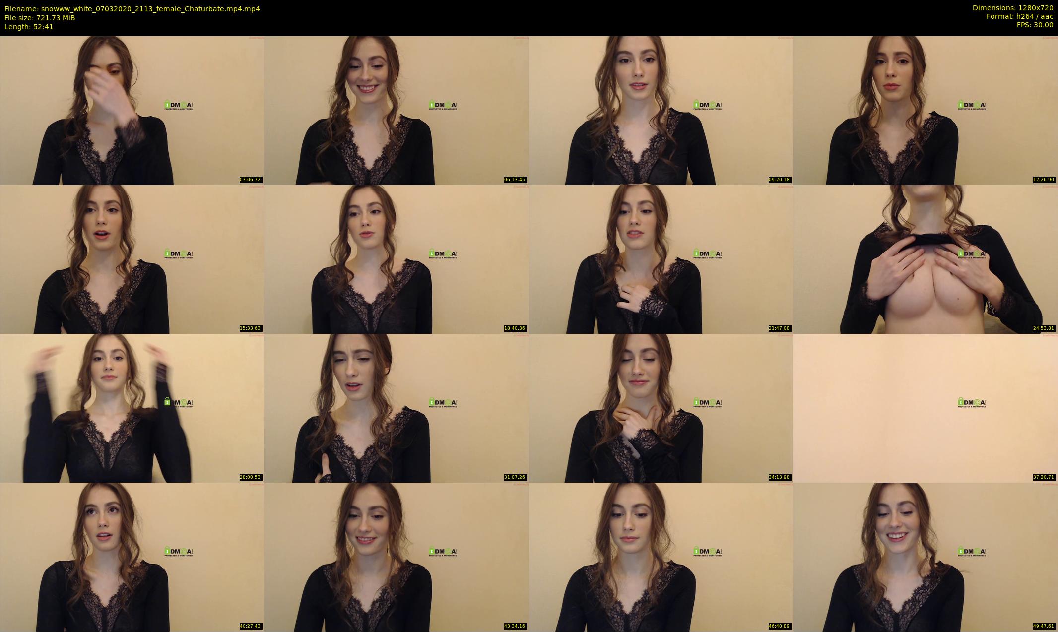 snowww_white — 53 minute Chaturbate female cam show recording, 720p, Mar 7, 2020